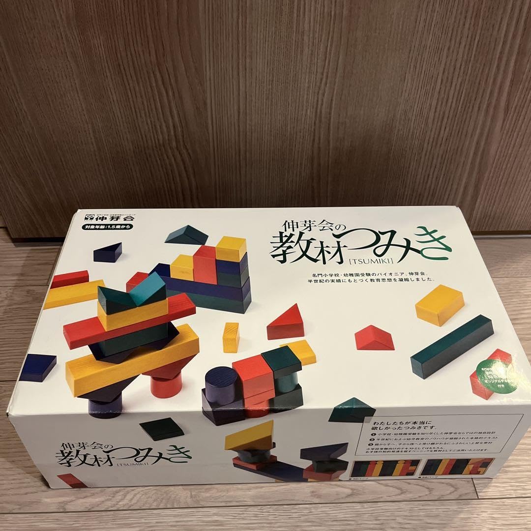 伸芽会 積み木 テキスト付き 箱付き 【公式通販】