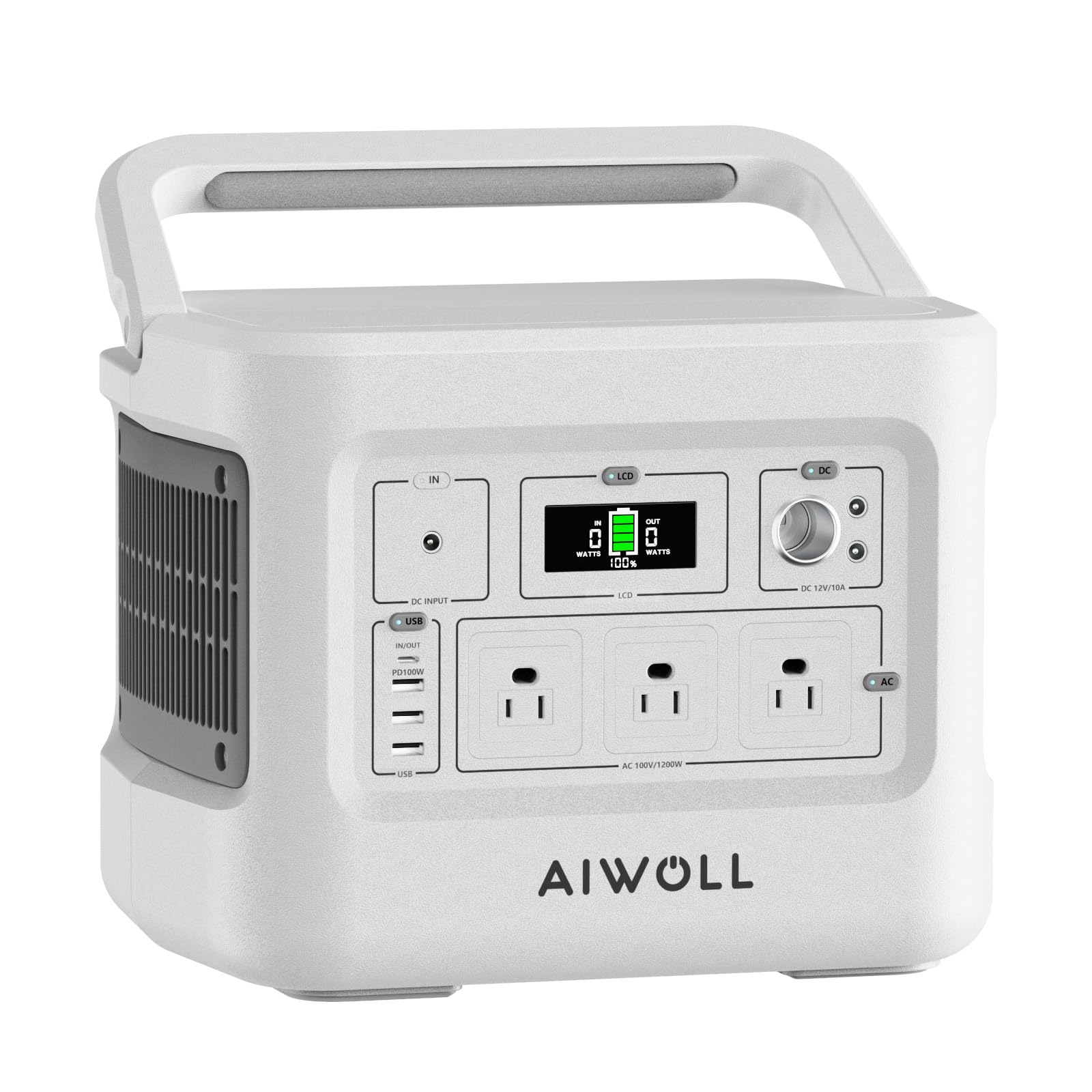 Amazon.co.jp: AIWOLL ポータブル電源リン酸鉄リチウム 1531Wh 純正弦