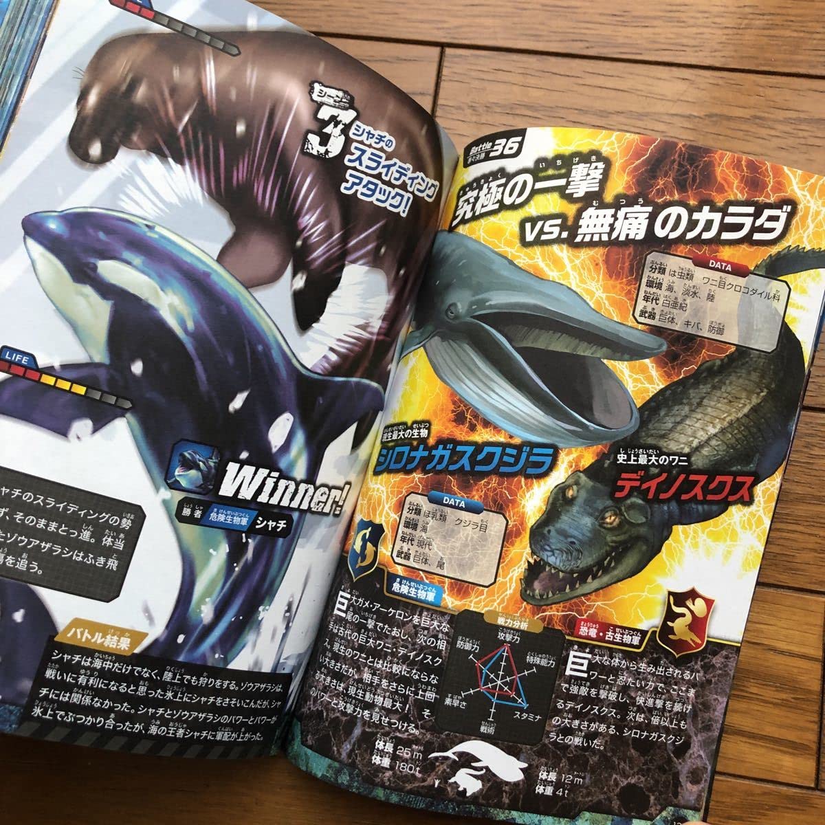 Amazon.co.jp: 危険生物VS恐竜古生物〈水中王〉 超バトル図鑑 いちばん