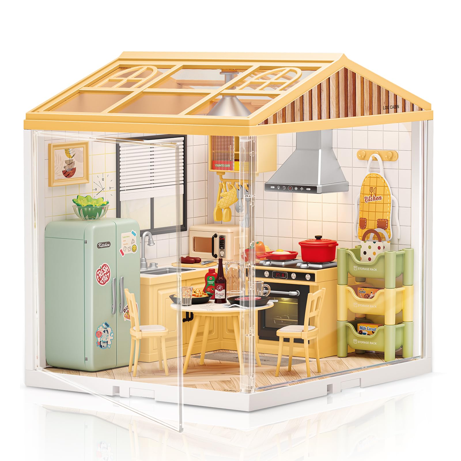 Amazon | Hallisun DIYミニチュアハウスキット プラスチック ドール