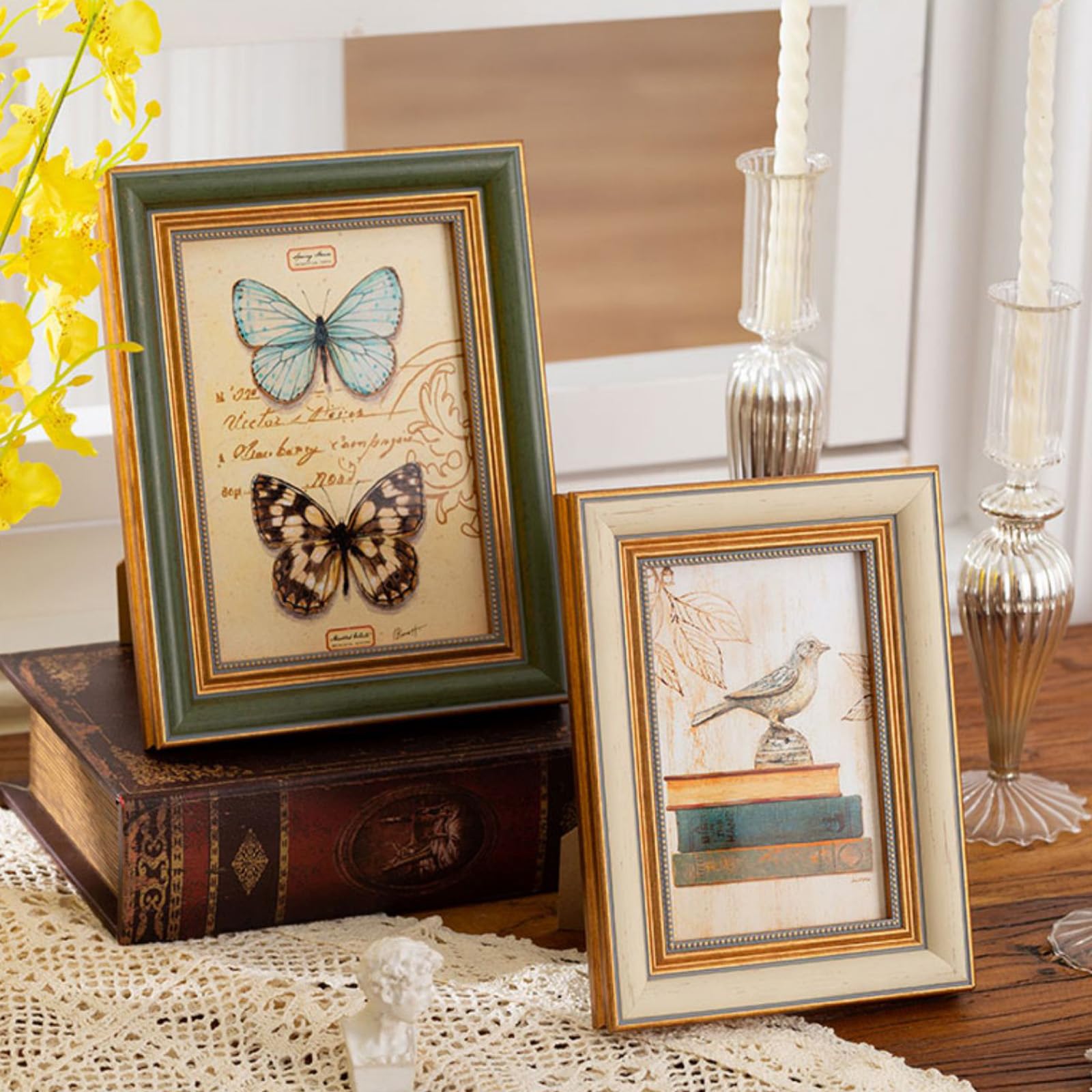 Amazon.co.jp: アンティークフレームa4a4サイズ額縁高級額額縁a4木製a3