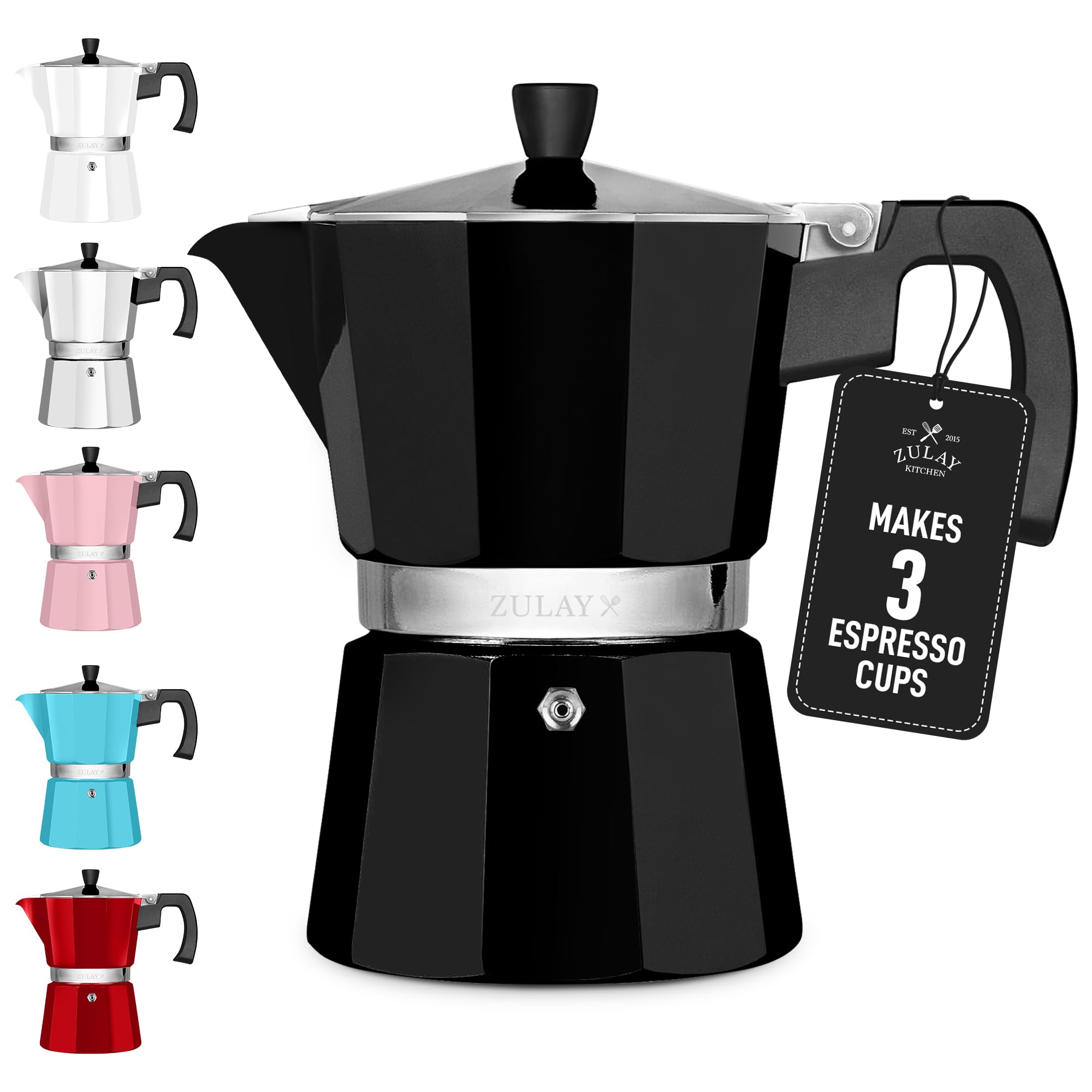 Amazon.com: Zulay Moka Pot Espresso Stovetop Coffee Maker - Leak