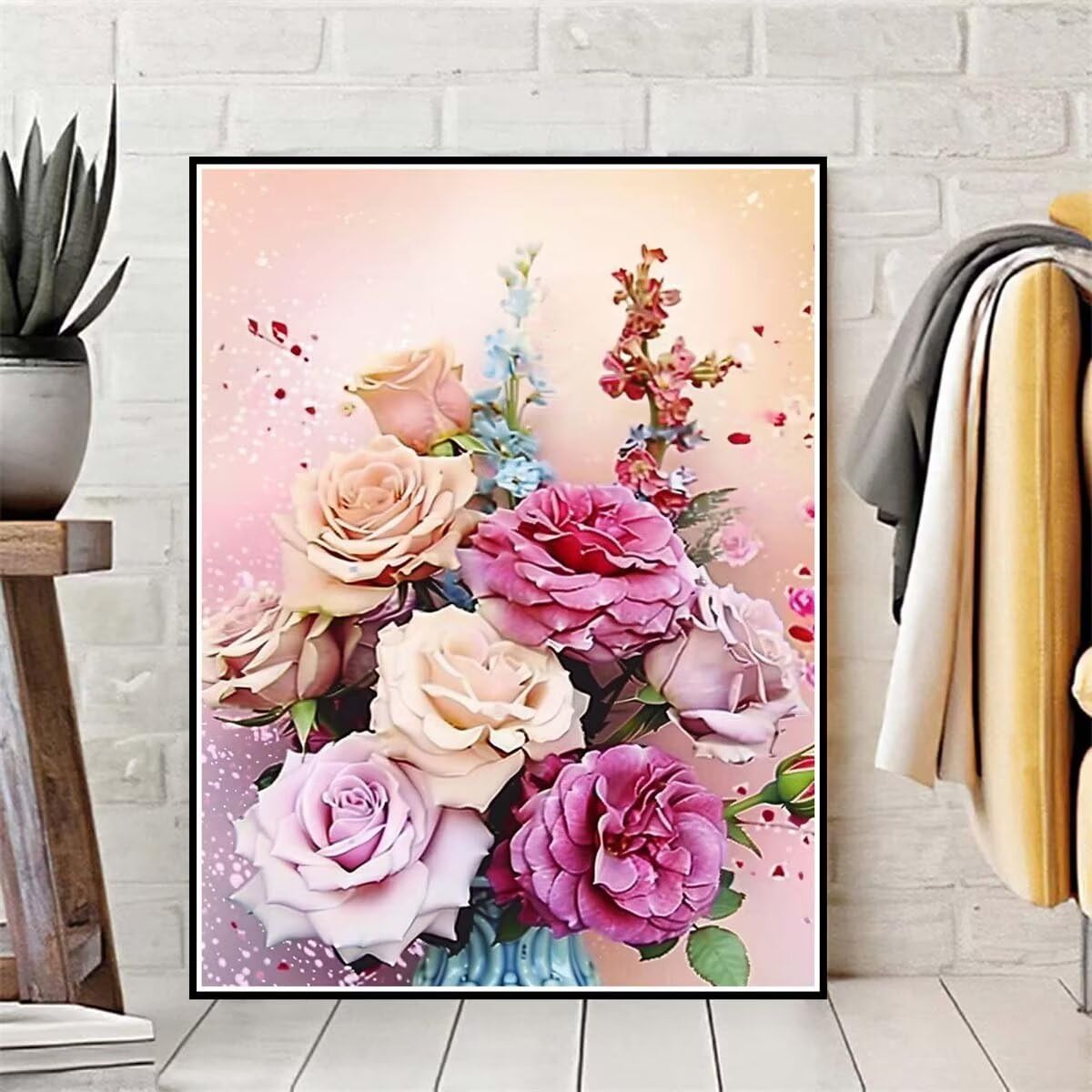 Amazon | ダイヤモンドアート 薔薇 5D ダイヤモンドアート キット