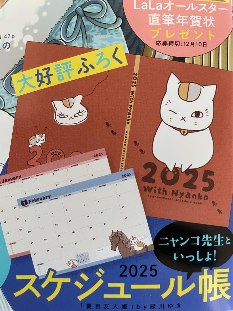 Amazon.co.jp: 雑誌LaLa 付録 ニャンコ先生スケジュール帳 2025 : おもちゃ
