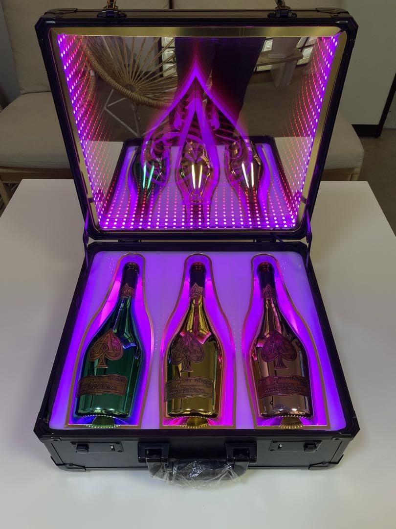 Amazon.co.jp: アルマンドアタッシュケース シャンパン LED 3本収納