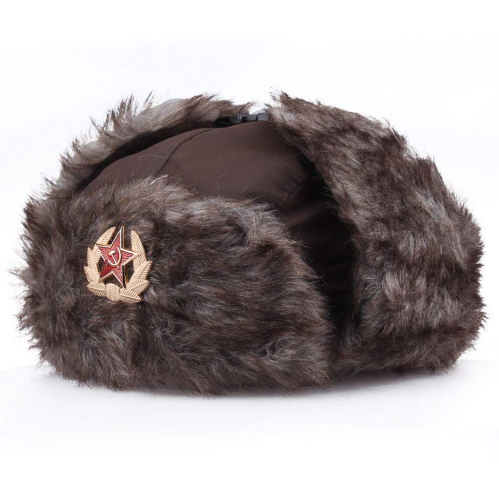 Amazon.co.jp: ロシアのウシャンカ帽子、ウシャンカ飛行士爆撃機帽子