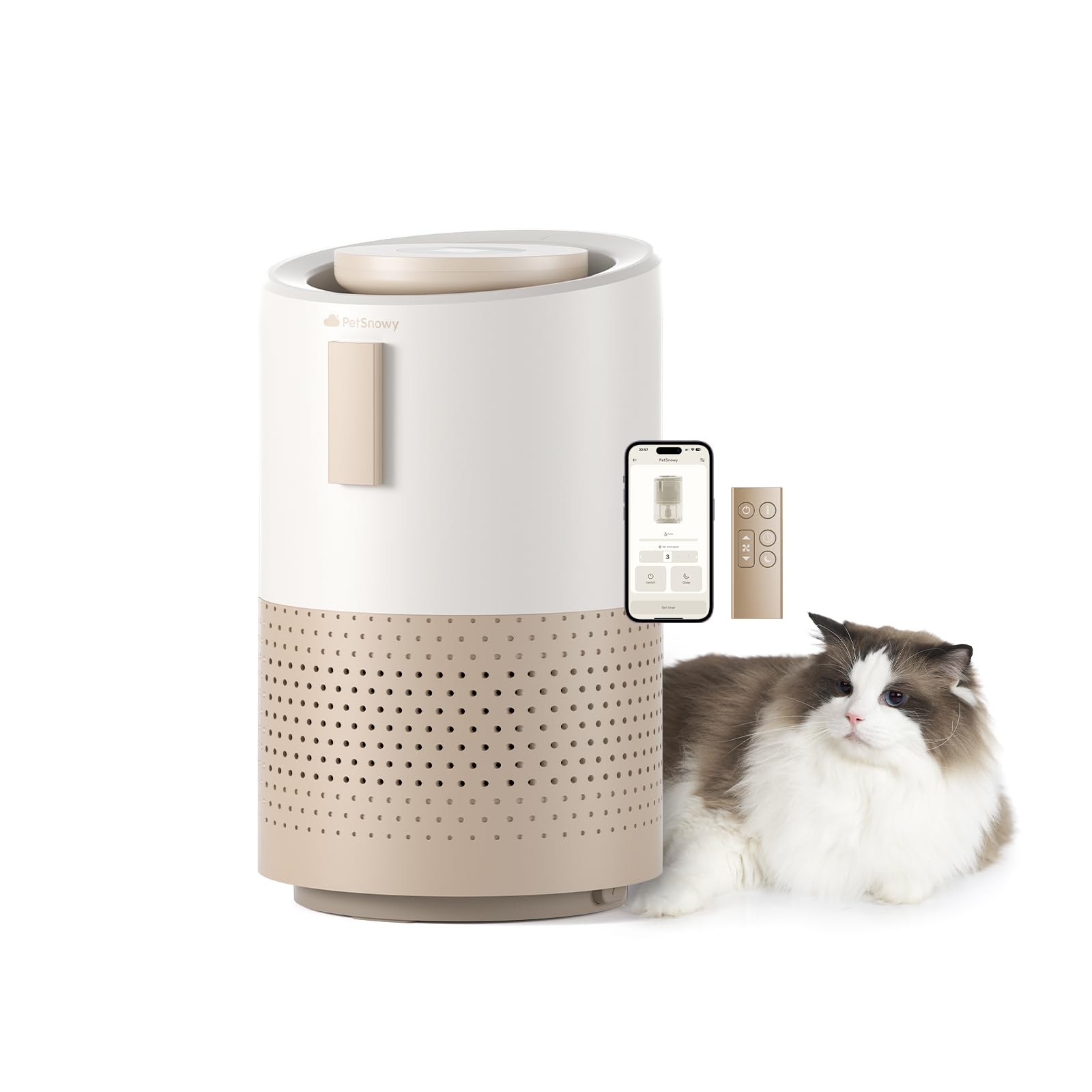 Amazon.co.jp: PetSnowy 空気清浄機 ペット特化モデル TiO2臭気制御