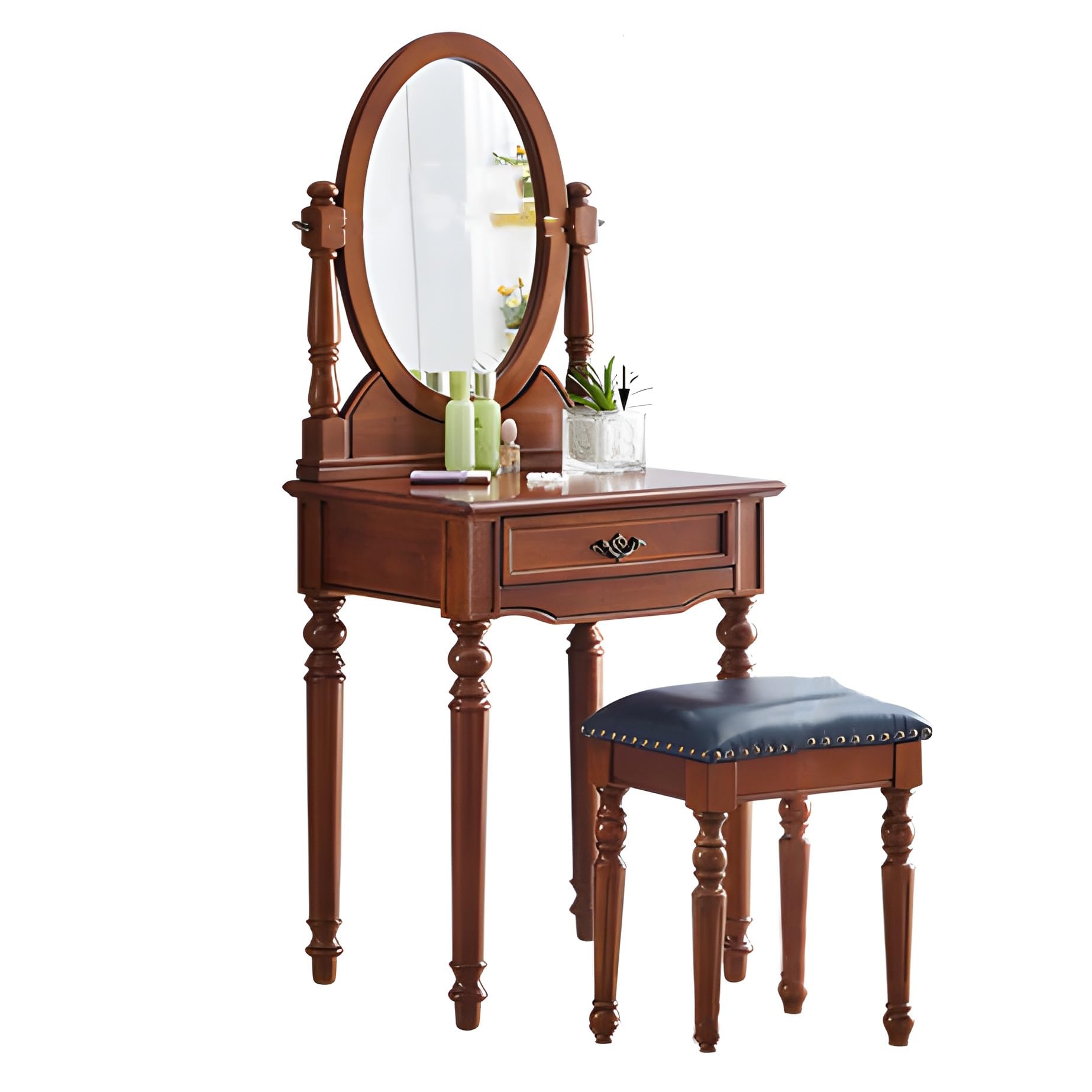 Amazon｜レトロドレッサー テーブル アンティーク ドレッサーセット