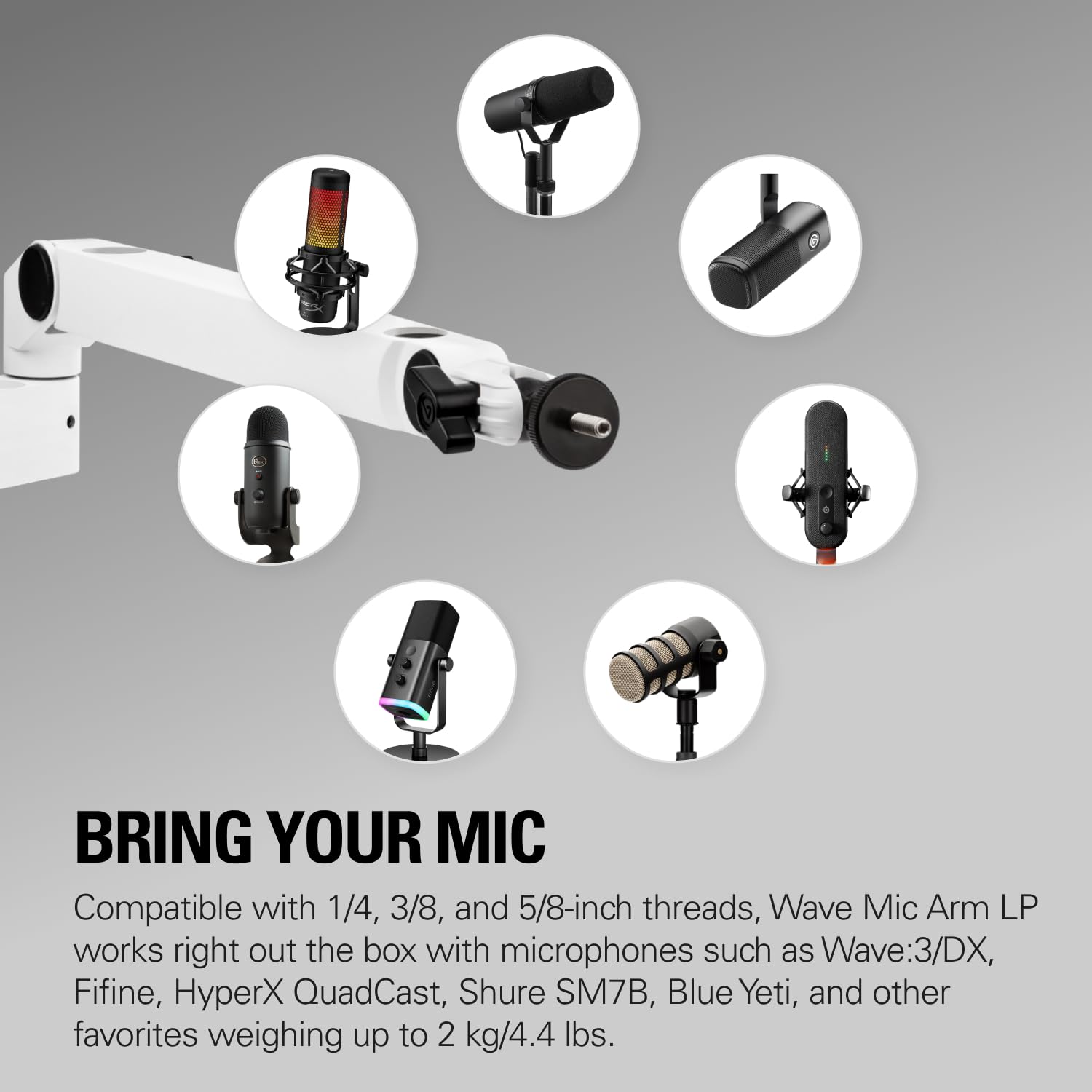 Amazon.com: Elgato Wave Mic Arm LP White - Premium Low Profile