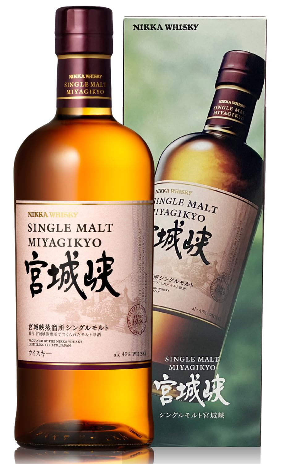 Amazon.co.jp: 【ギフト】 ニッカ シングルモルト 宮城峡 箱付き 45度
