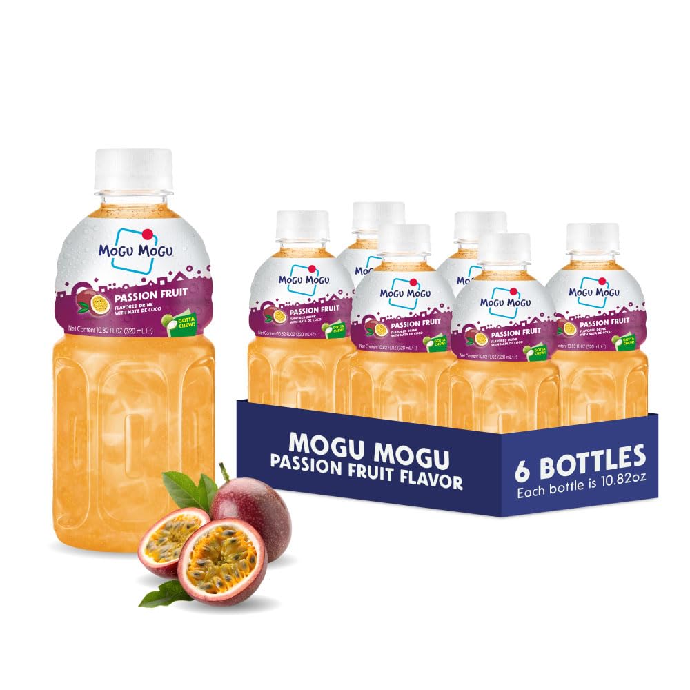 Amazon.com : Mogu Mogu Drink Passion Fruit (6 Bottles) Delicious