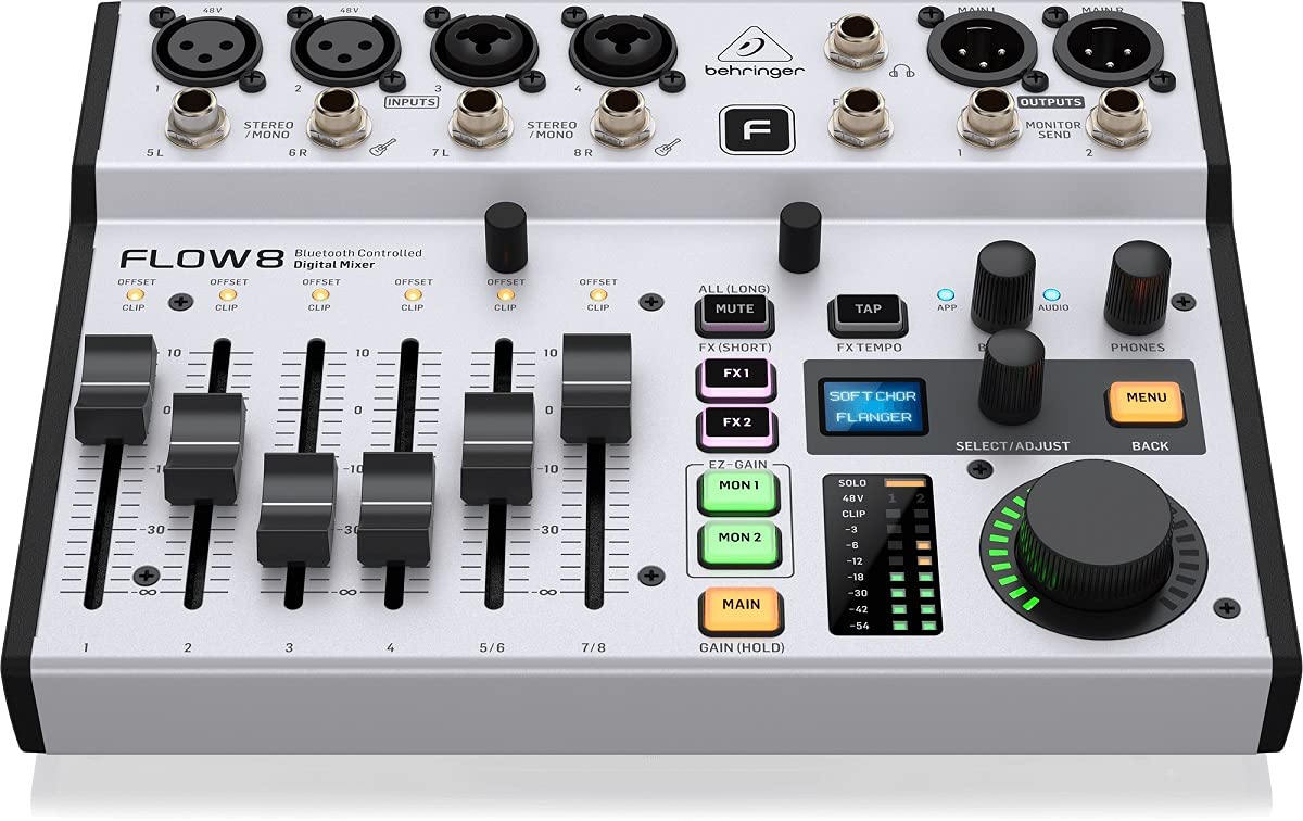 Amazon.com: Behringer FLOW 8 8-Input Digital Mixer with Bluetooth