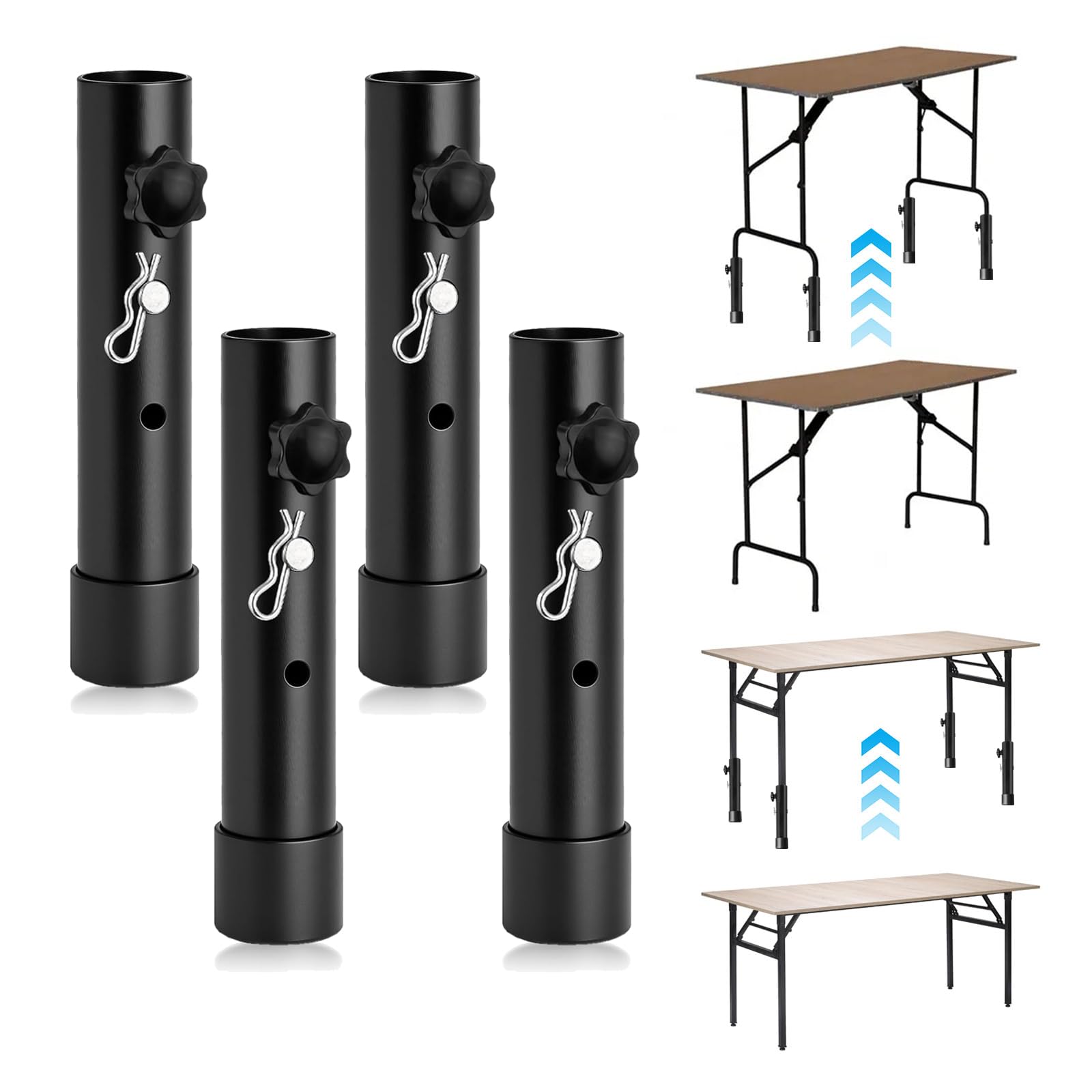 Amazon.co.jp: テーブル 脚 継ぎ足し 4個セット 机 高さ調整 脚 延長