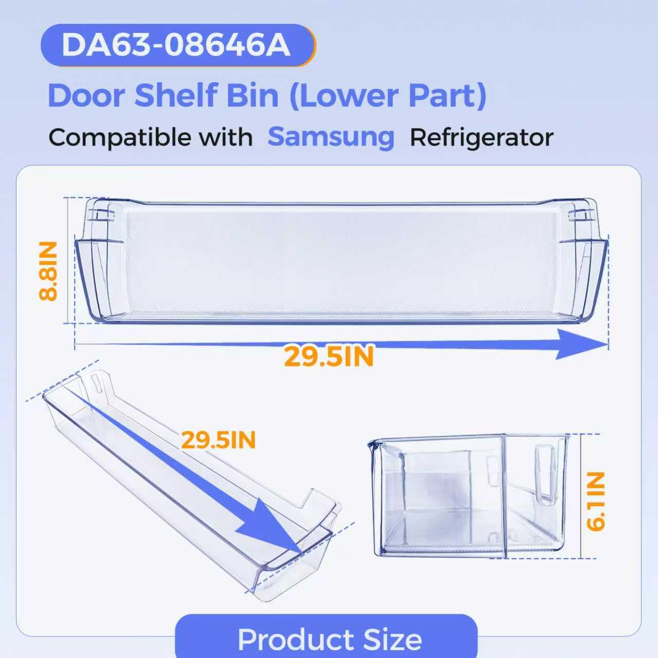 Amazon.com: Upgraded DA63-08646A Refrigerator Door Shelf Bin for