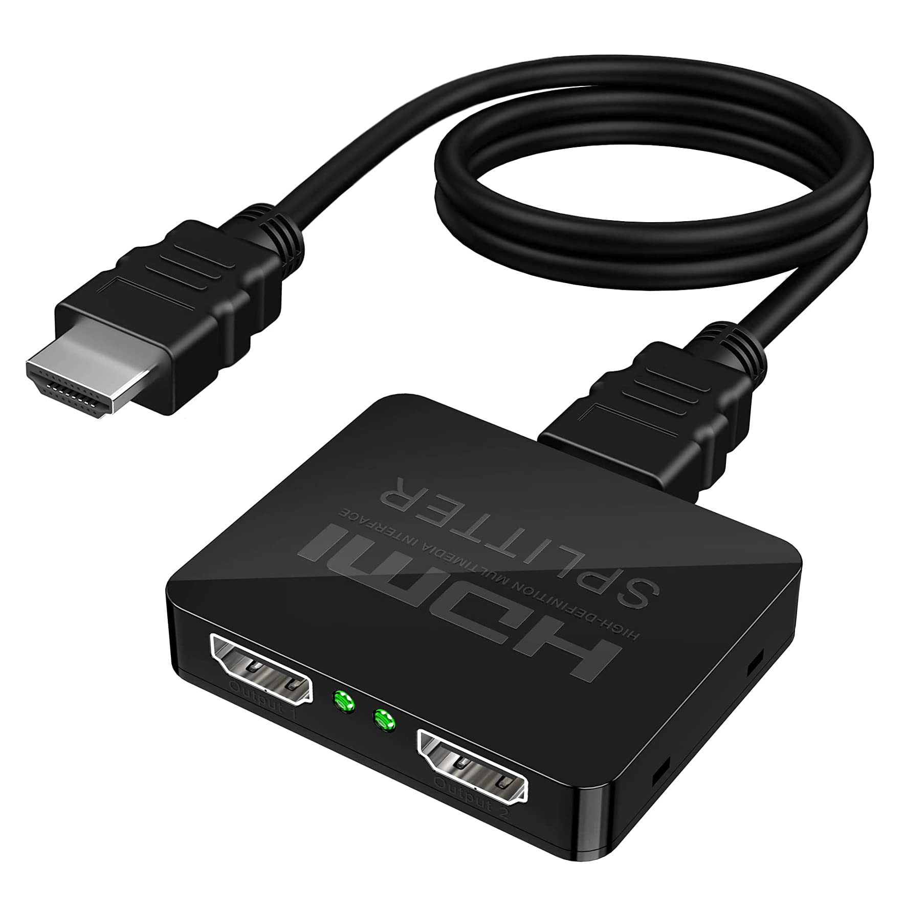 Amazon.com: HDMI Splitter 1 in 2 Out 4K@60Hz with HDMI Cable