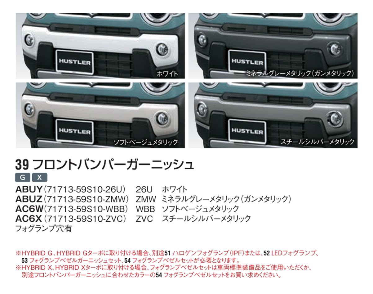 Amazon | 【スズキ純正】ハスラー (SUZUKI HUSTLER)【フロントバンパー