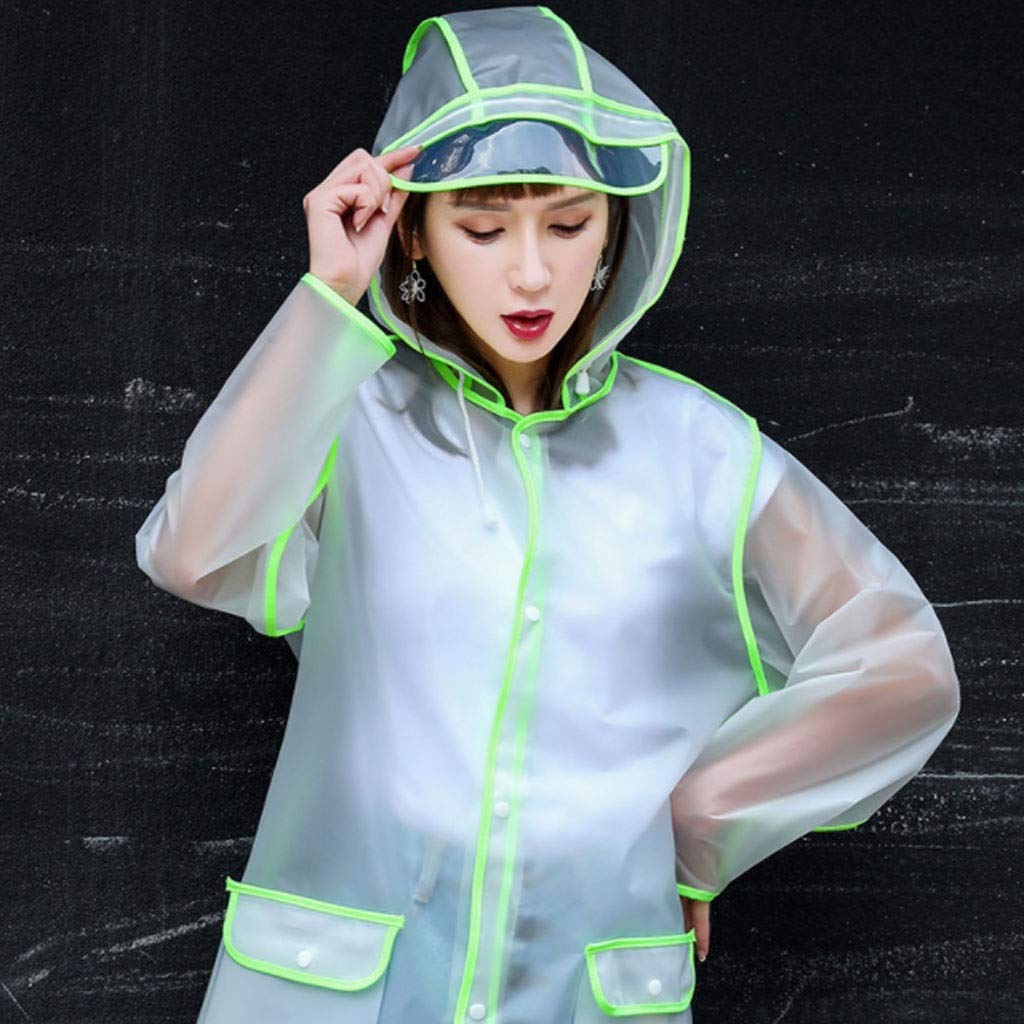 Amazon.co.jp: 透明なレインコート防水軽量レインジャケット再利用可能