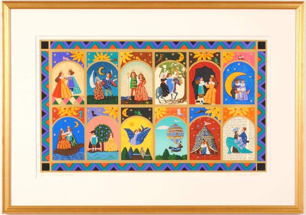 Amazon | 小澤摩純 「踊る12人のお姫様」 絵画 シルクスクリーン 版画