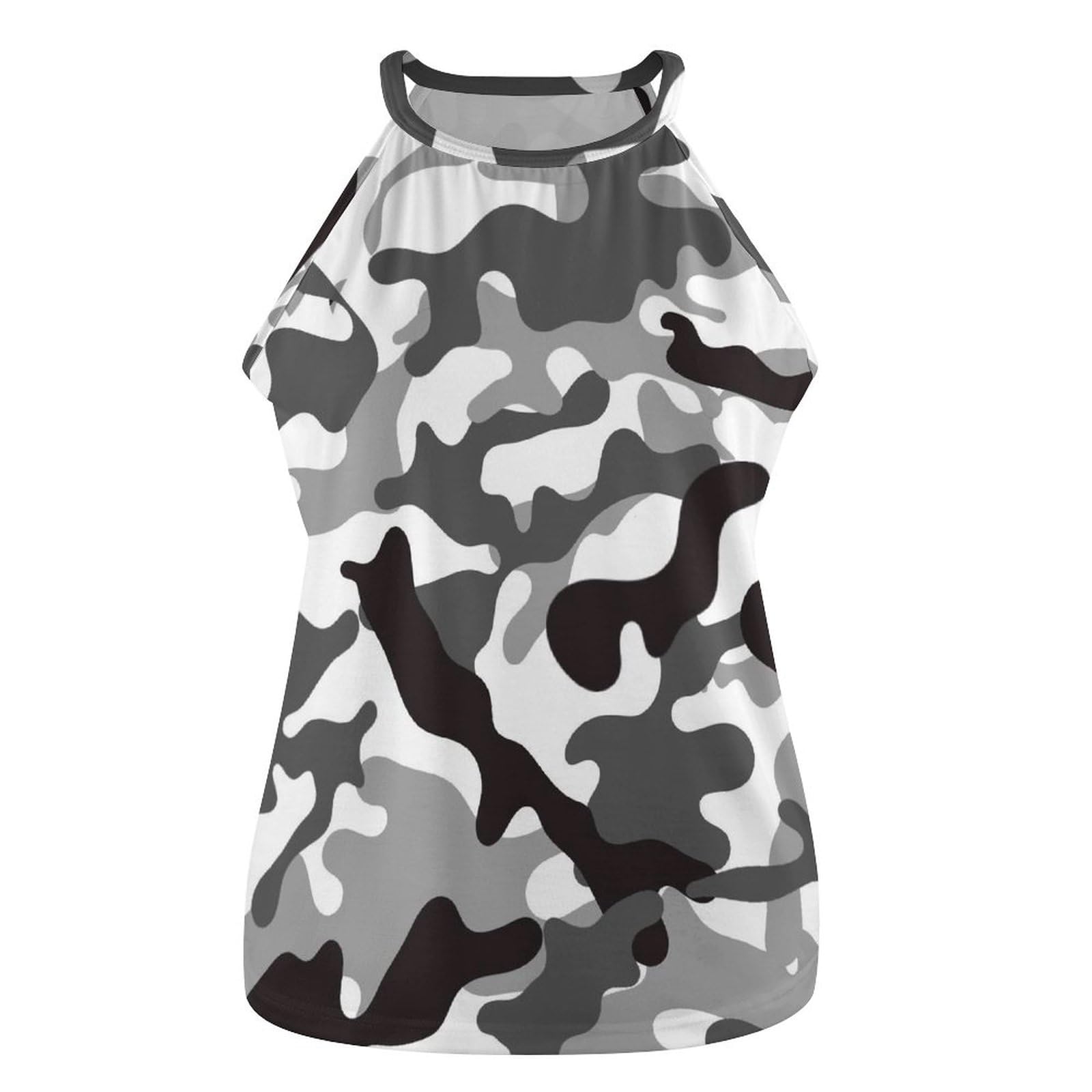 Amazon.co.jp: タンクトップ レディース 迷彩柄 カモフラージュ 黒白