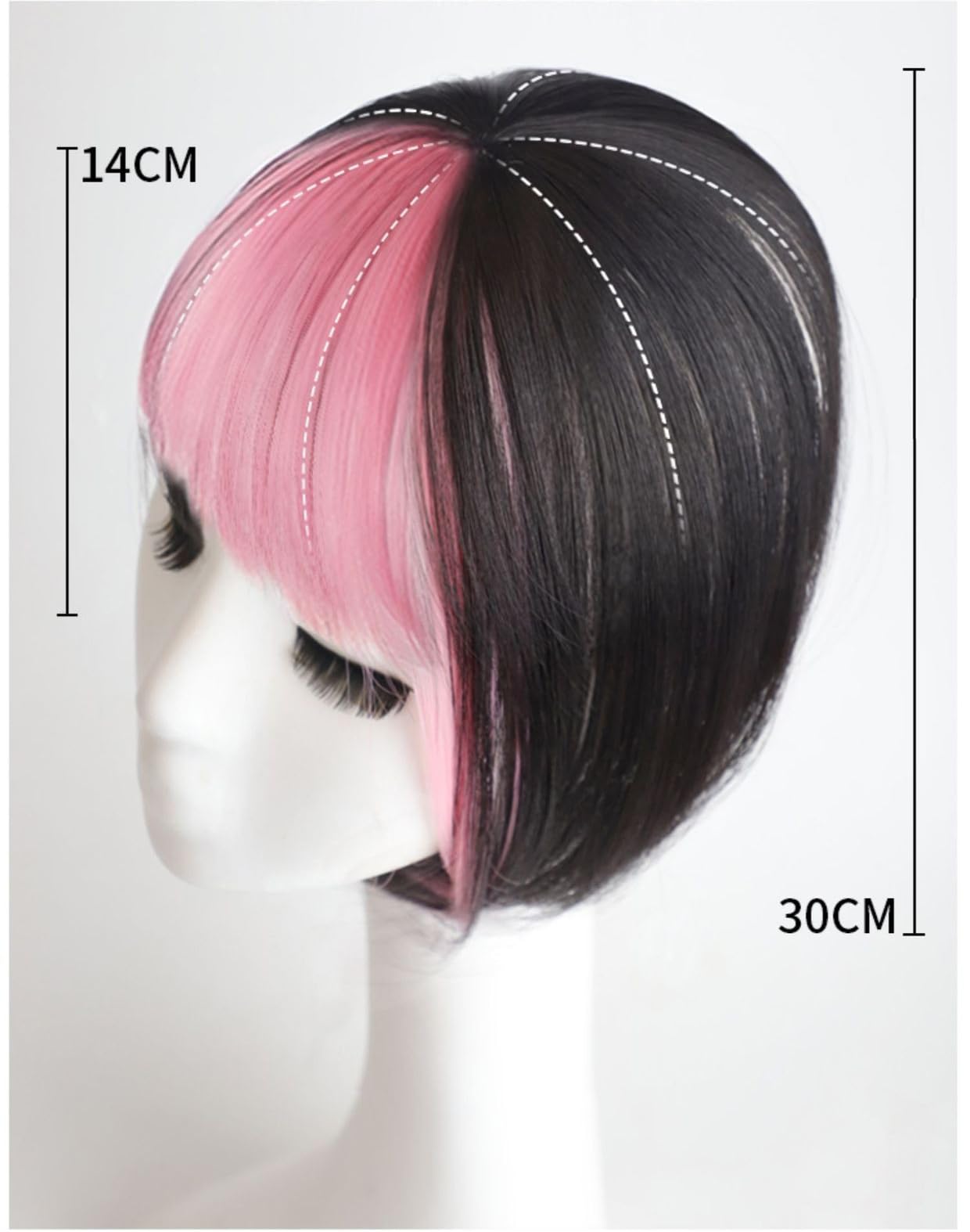 Amazon.co.jp: 3D構造 カラフル 前髪 ウィッグ エクステ ワンタッチ