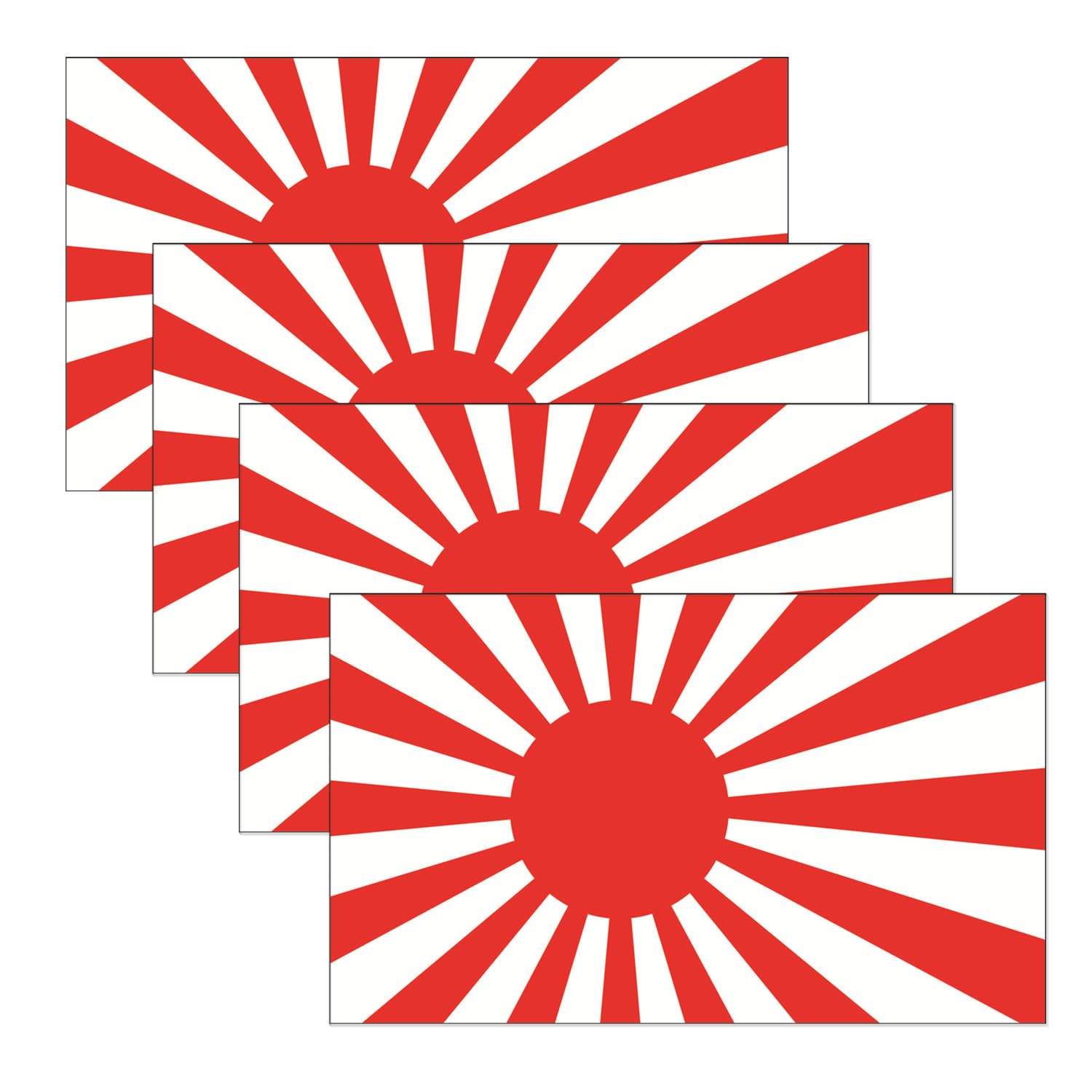 旭日旗と日本国旗セット、取り付けネジ欠品 旭日旗と日本国旗セット