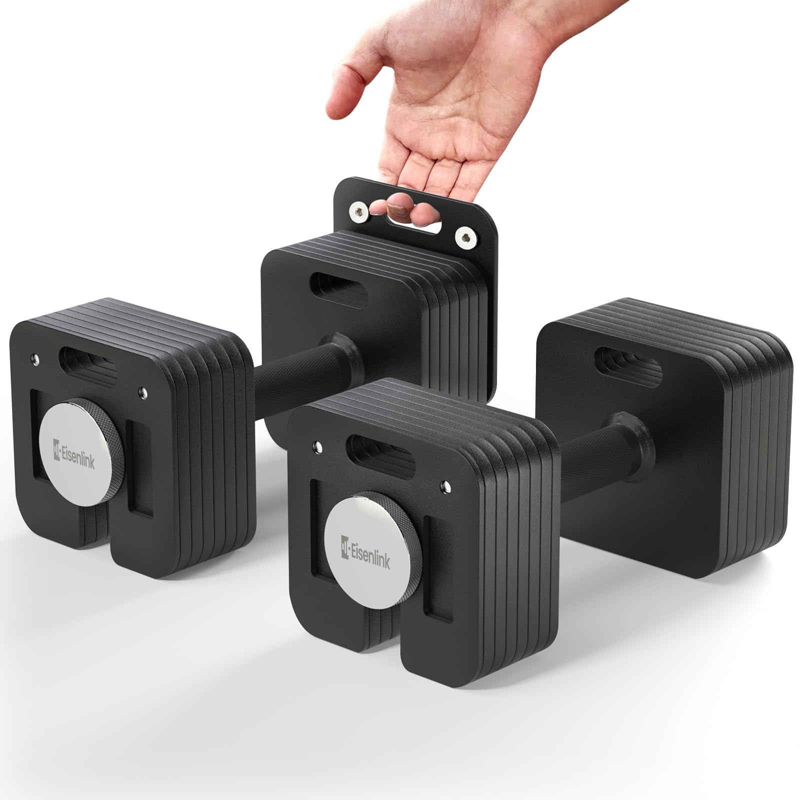Amazon | Eisenlink 可変式ダンベル 四角mini 1kg刻み 4~16kg 16kgx2