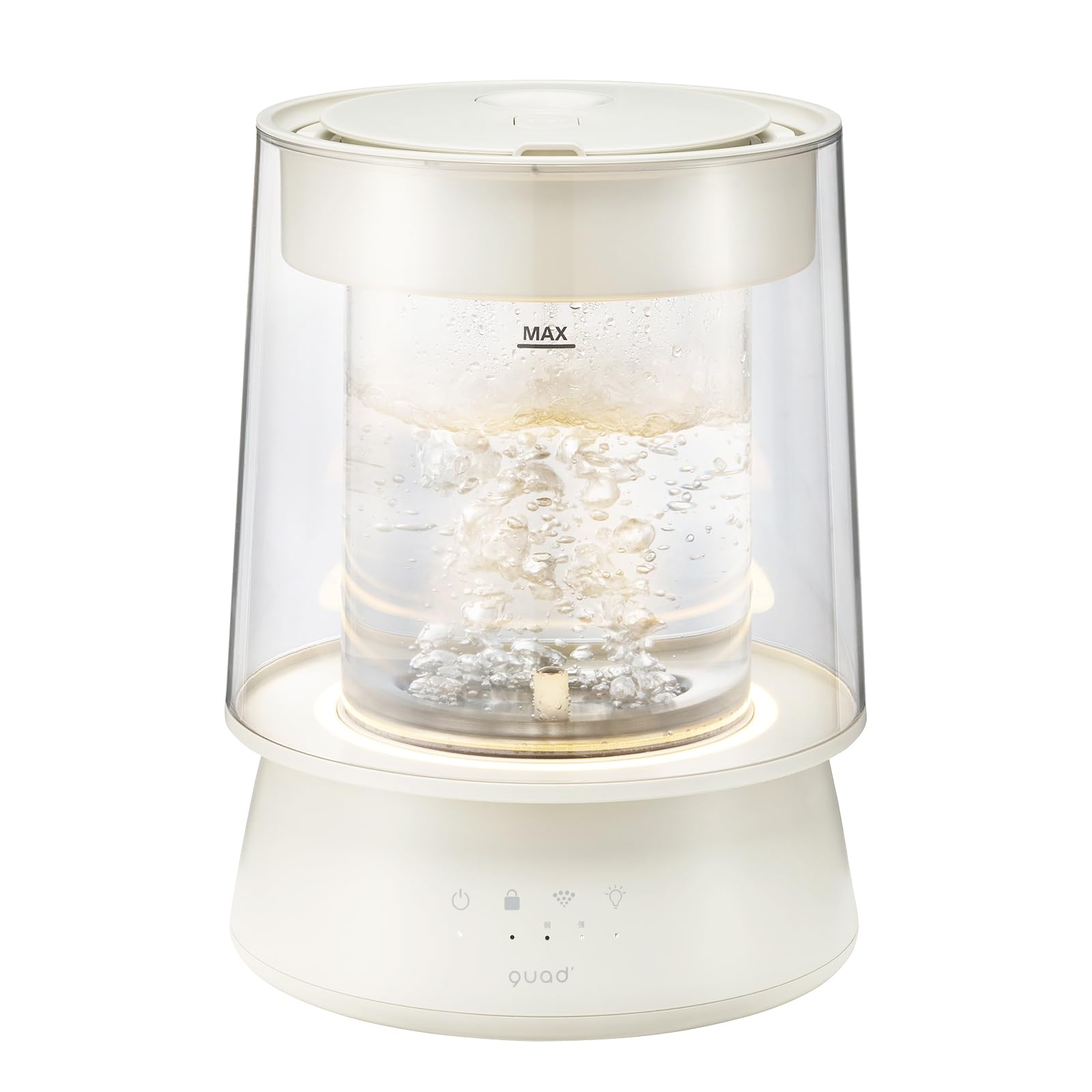 Amazon.co.jp: QUADS(クワッズ) ガラススチーム加湿器 蒸気式 17畳対応