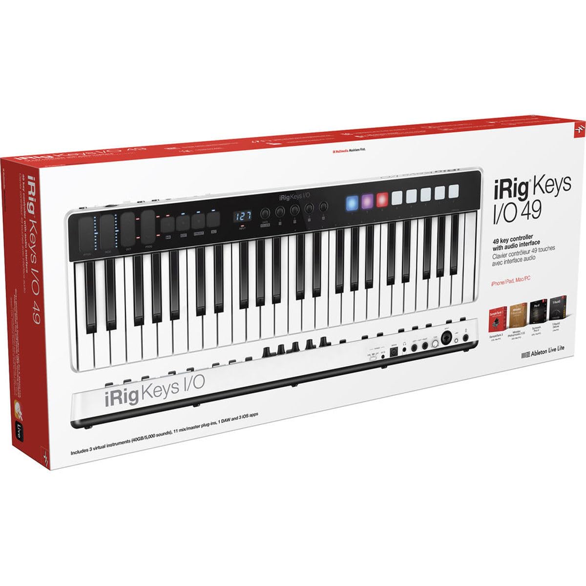 Amazon.com: IK Multimedia iRig Keys I/O 49 portable keyboard MIDI
