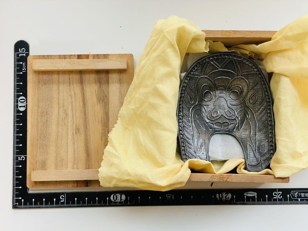 taka 竹影堂榮眞造 唐物錫円式茶托五客 依求晃写 共箱 M R7347 taka 竹