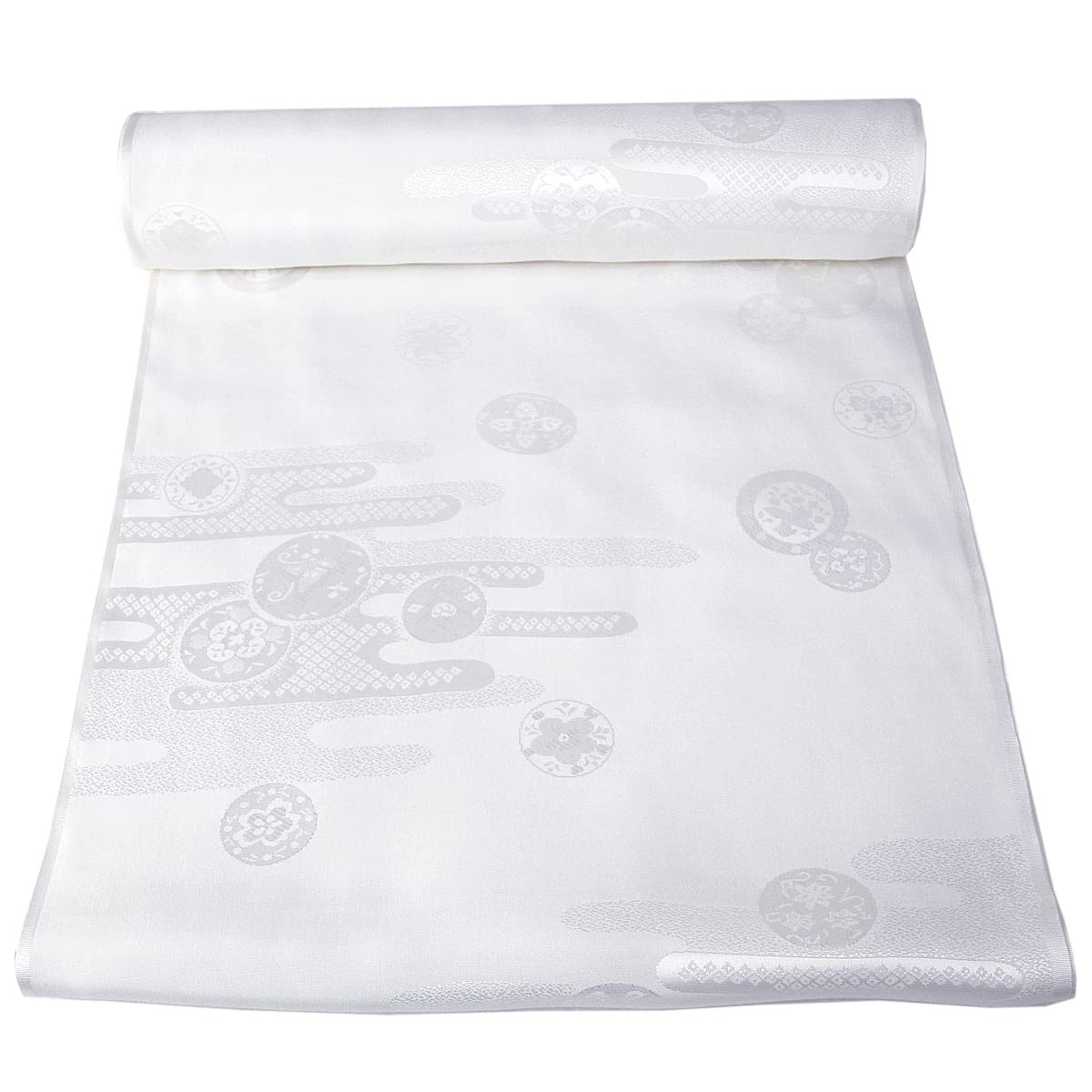 Amazon | 長襦袢 反物 正絹 -8- シルエール ホワイト 白 礼装用 紋綸子