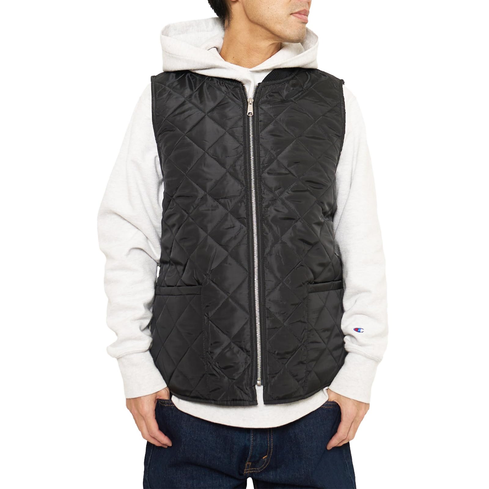 Tough Duck Men's Freezer Vest, Poly Insulated, Diamond Quilt, Rib