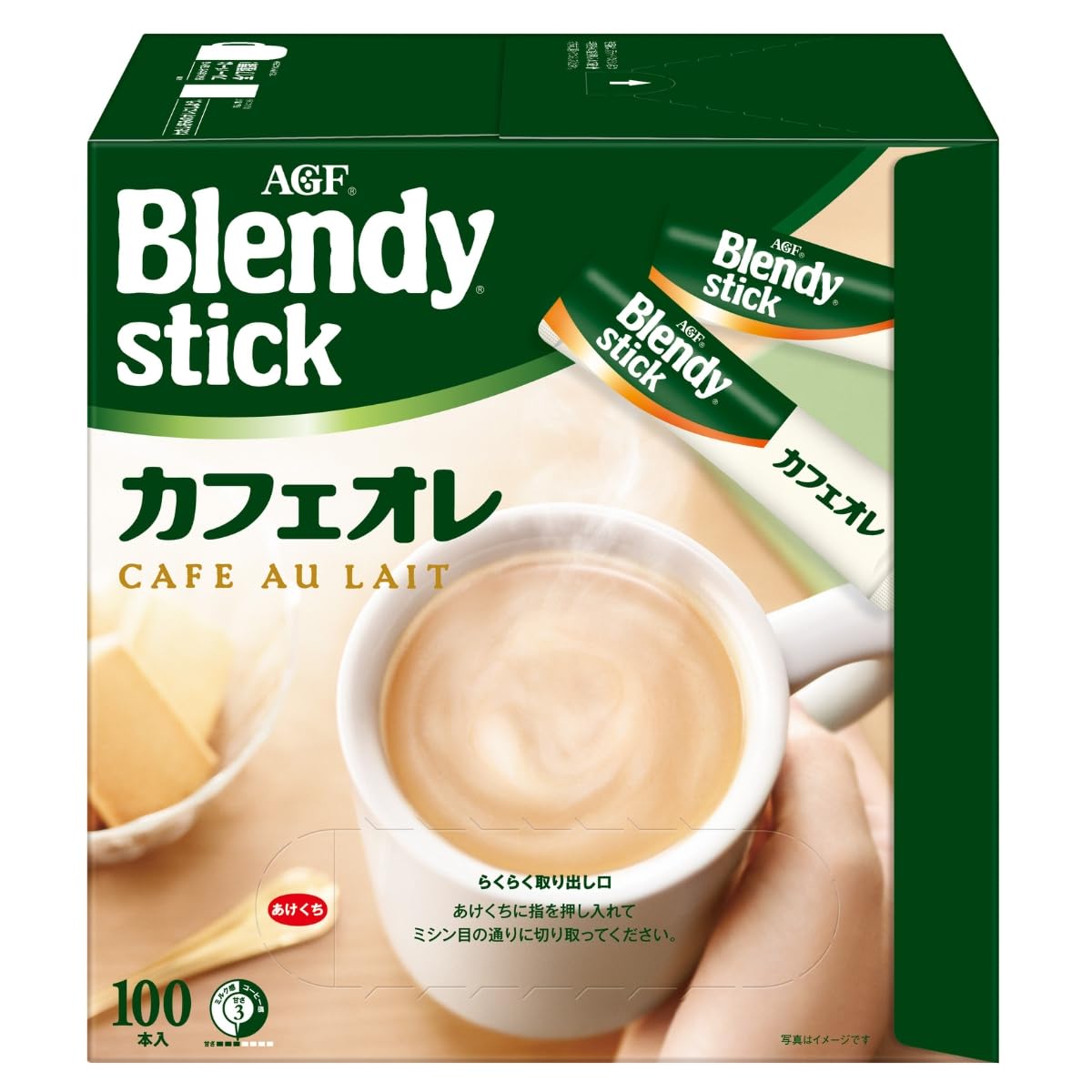 Amazon.co.jp: AGF ブレンディ スティック カフェオレ 100本