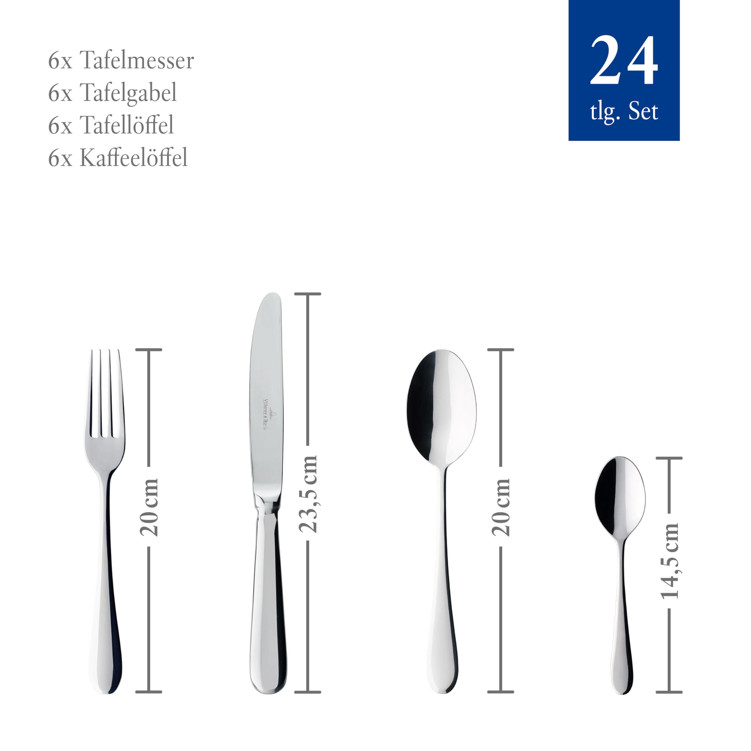 ✨Villeroy & Bochカトラリー 5本x6セット 2セット単位売可 2セット