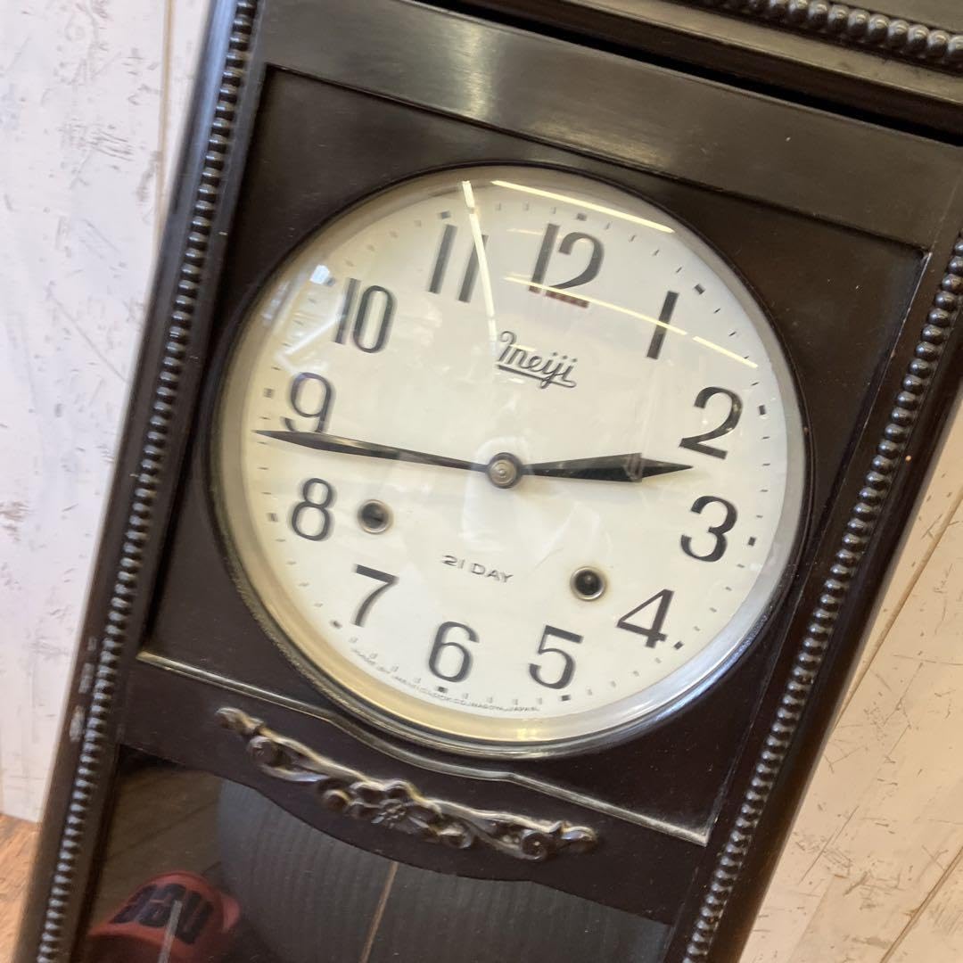 Amazon.co.jp: アンティーク ゼンマイ式 メイジ meiji 壁掛け時計
