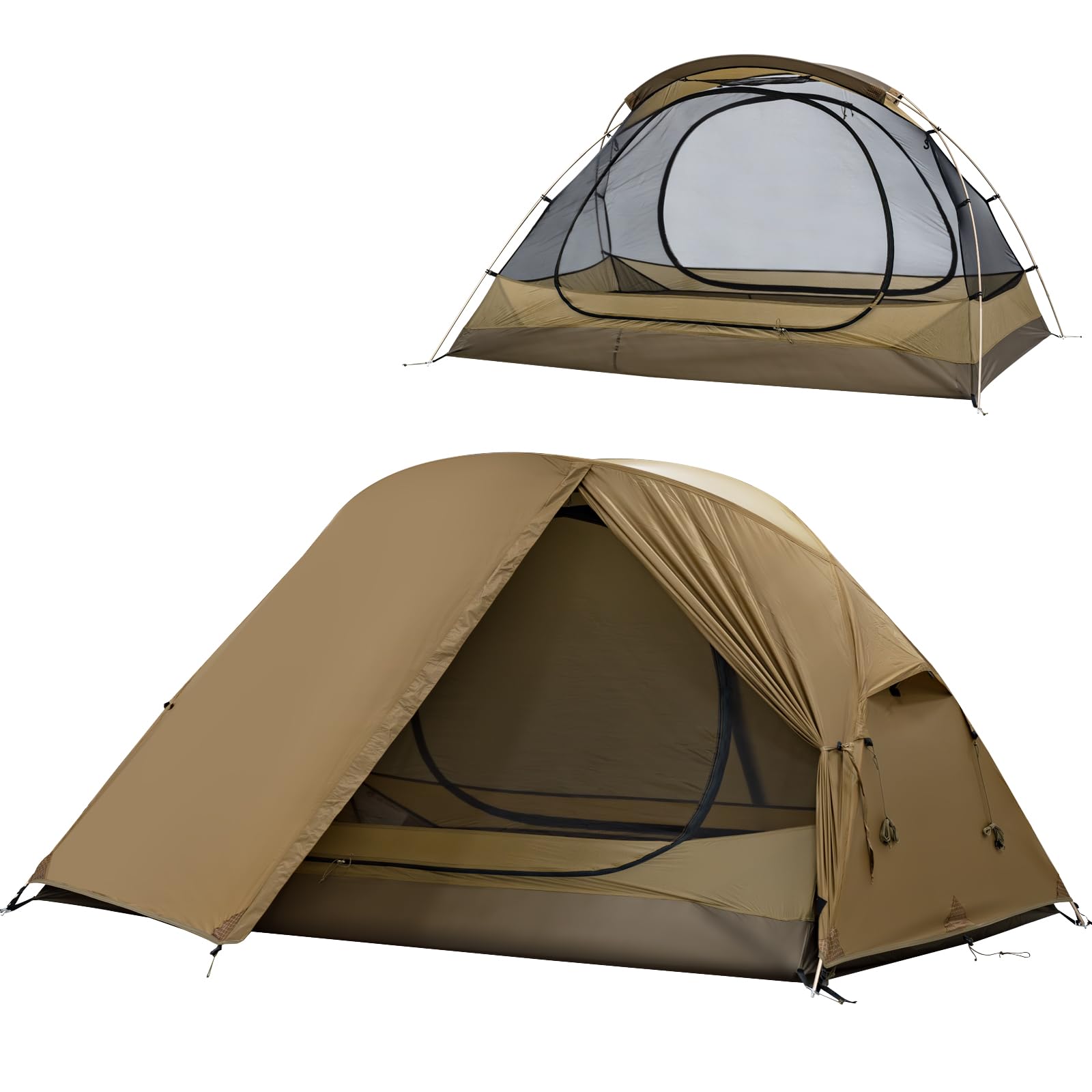 Amazon.co.jp: TOMOUNT 超軽量テント 登山用 ソロ/2人 20Dナイロン