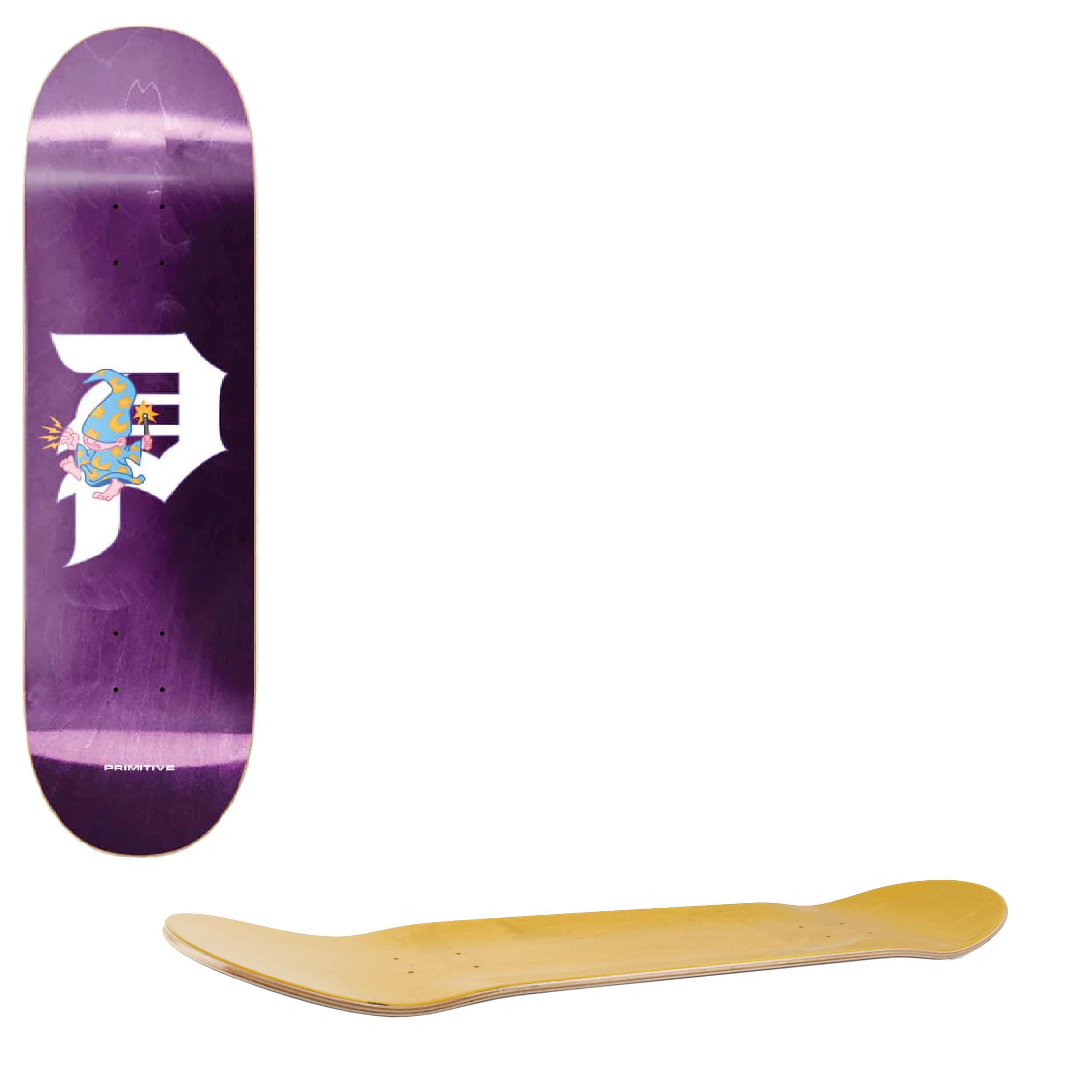 Amazon | Primitive Wiz チーム スケートボードデッキ 8インチ