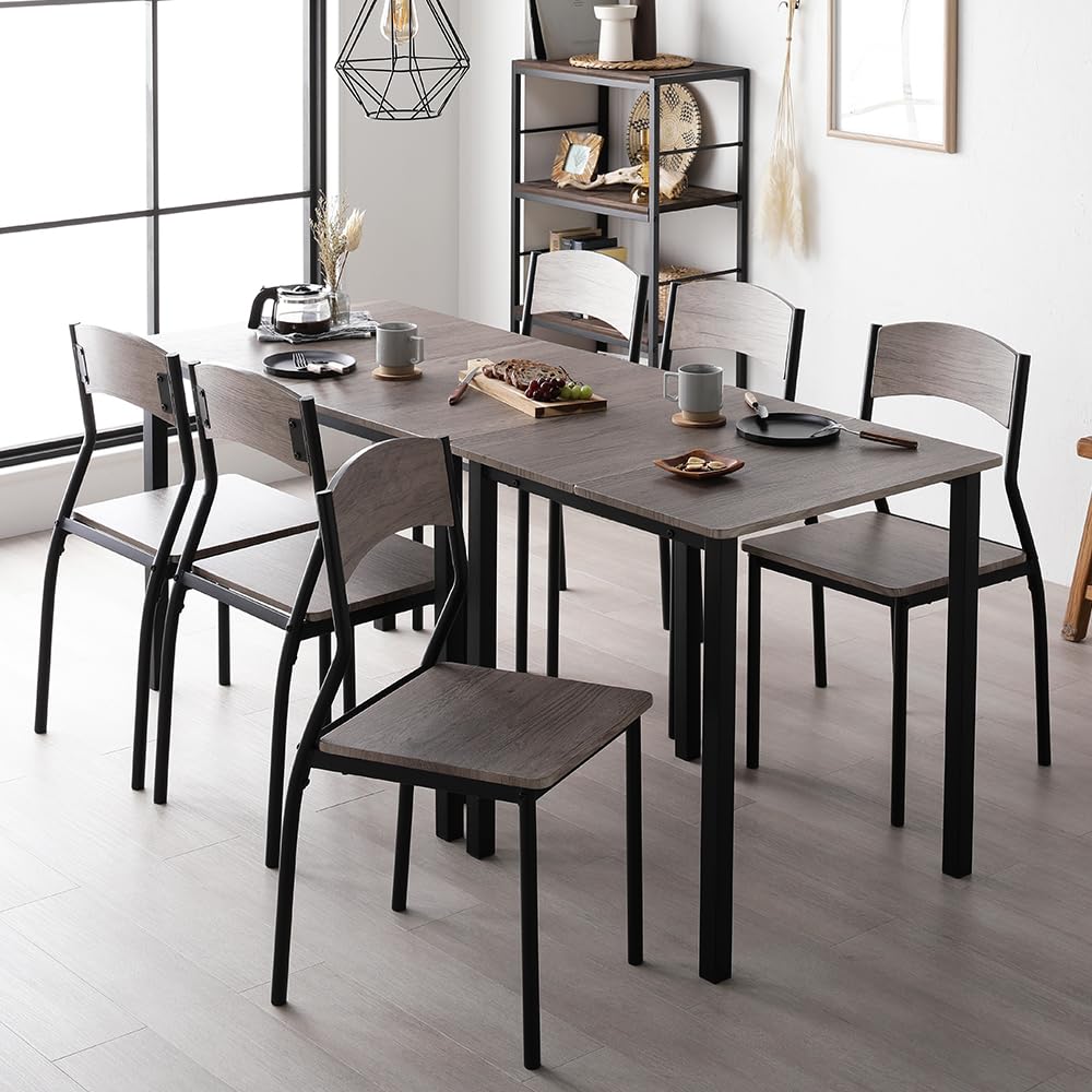 Amazon｜RASIK ダイニングテーブルセット 6人用 8点セット テーブル 2