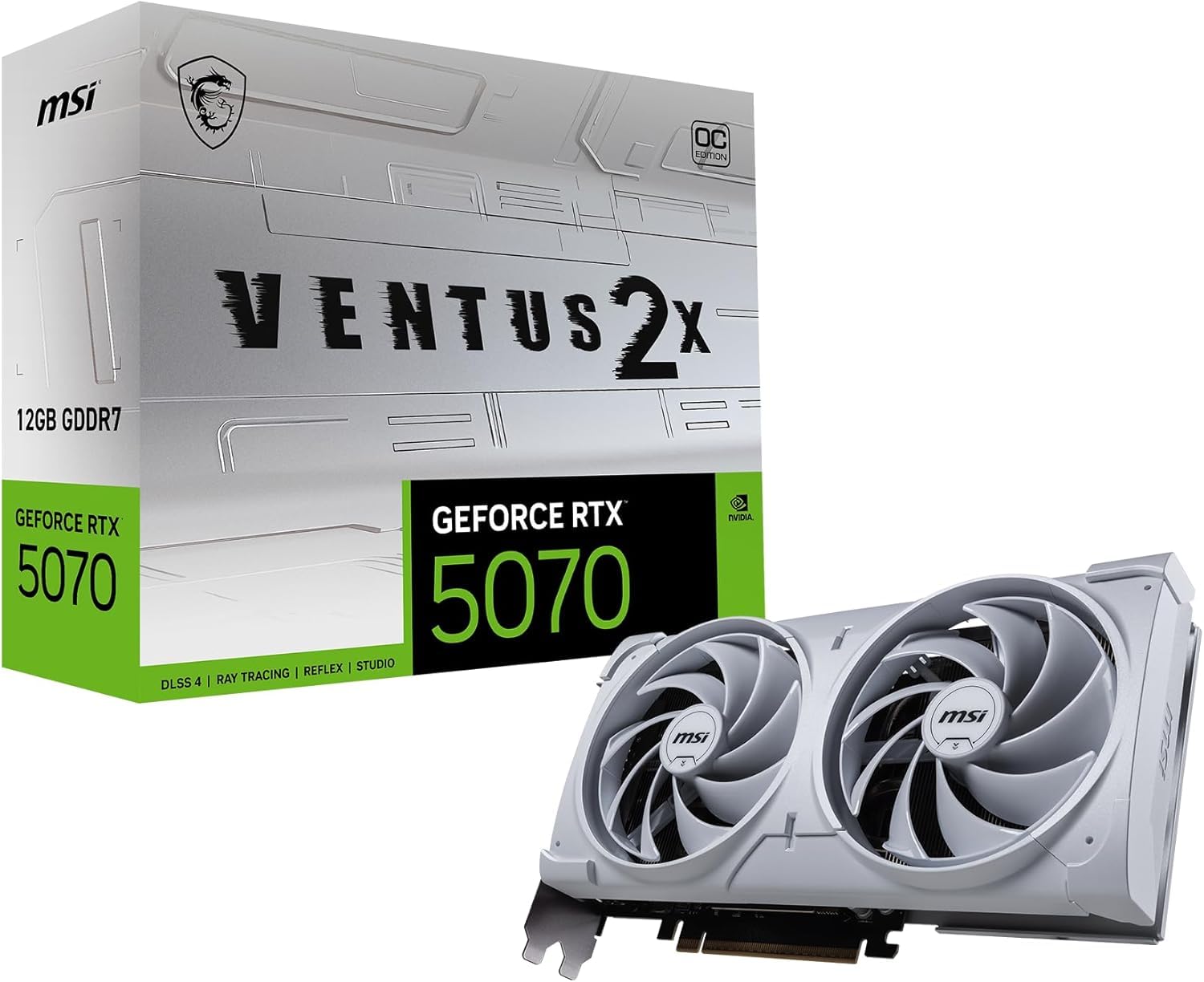 Amazon | MSI GeForce RTX 5070 12G VENTUS 2X OC WHITE グラフィック