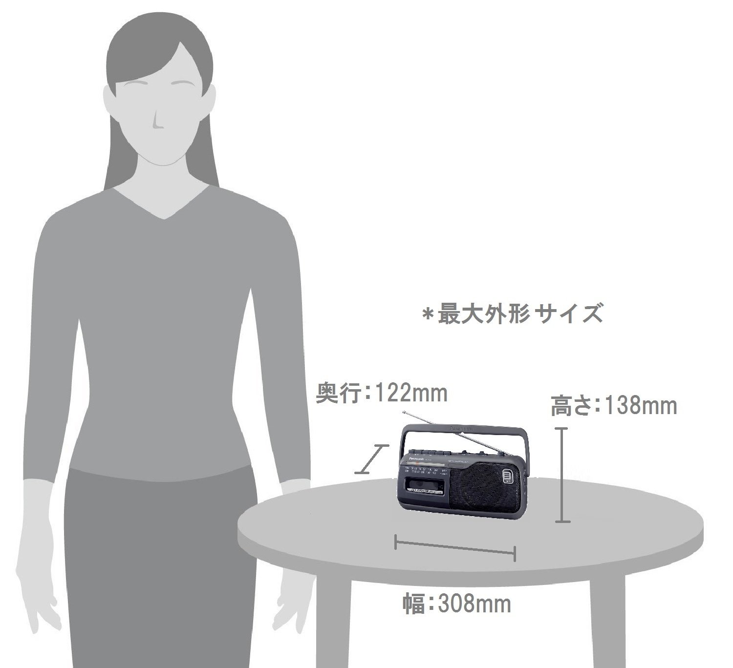 Amazon.co.jp: パナソニック ラジオカセットレコーダー RX-M45-H