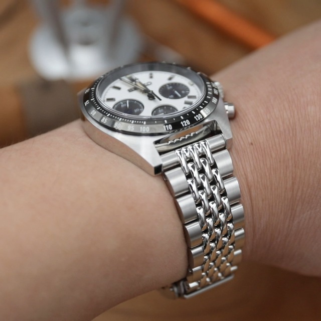 Amazon.com: MiLTAT 20mm Goma BOR 316L Stainless Steel Metal Watch