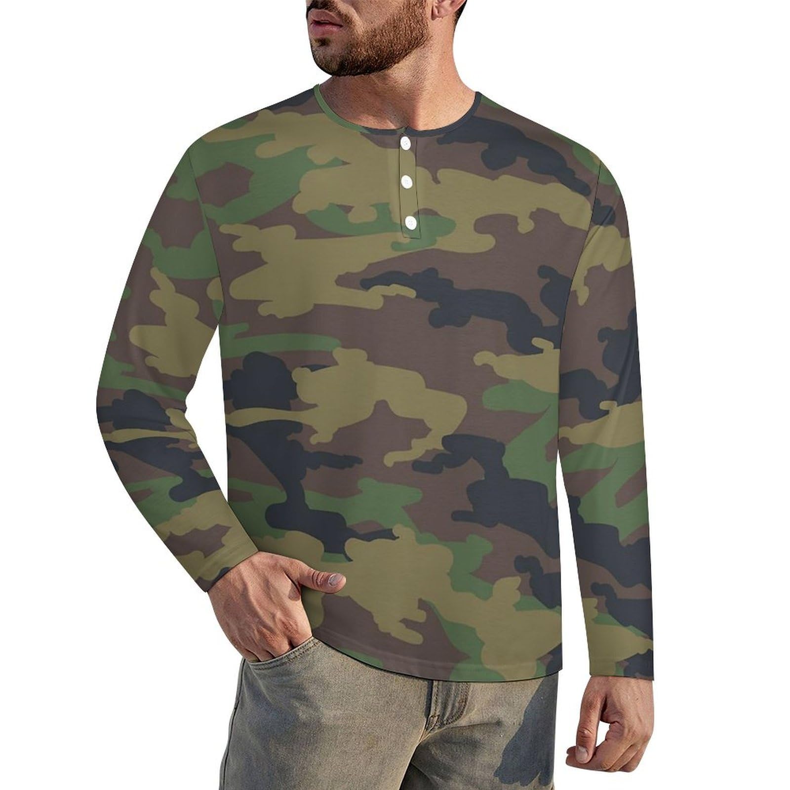 Amazon.co.jp: 長袖 メンズ Tシャツ 迷彩柄 カモフラージュ ロング