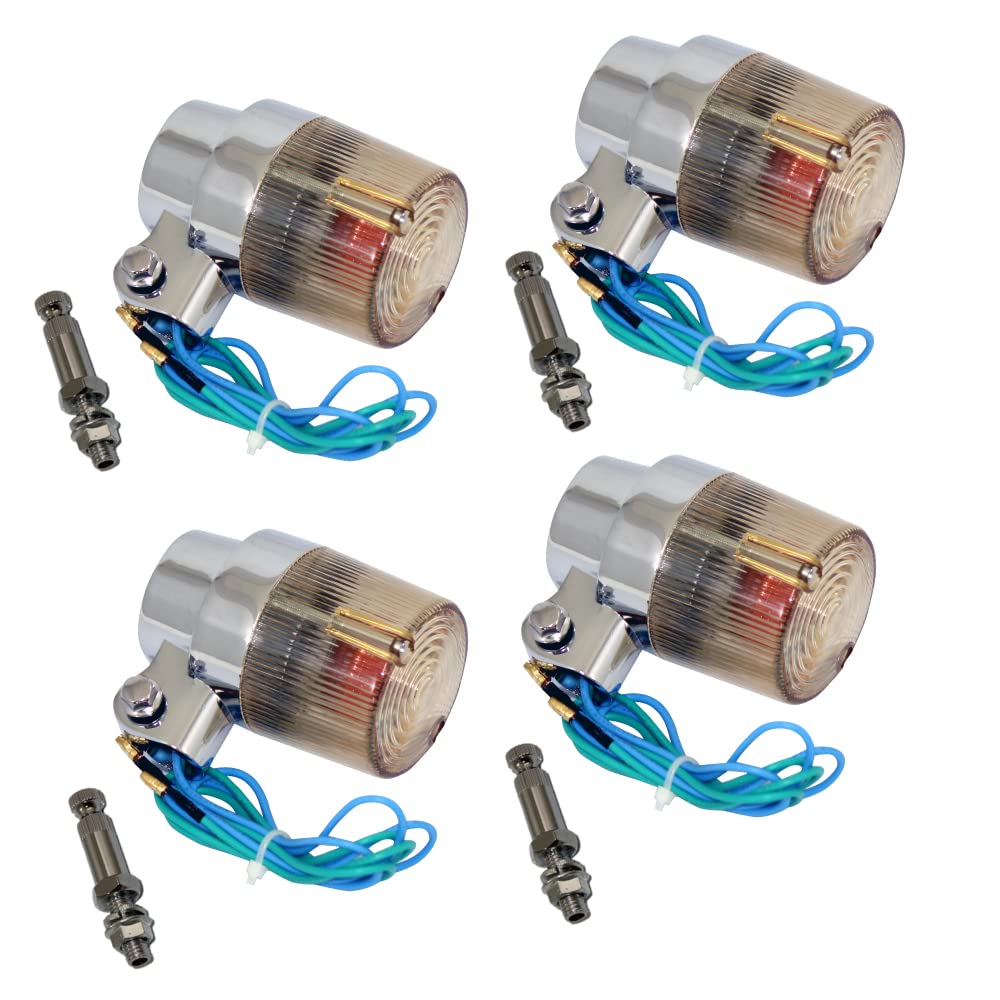 Amazon | 汎用 丸型 ヨーロピアンウインカー 黄ばみ 取付ステー付き 4