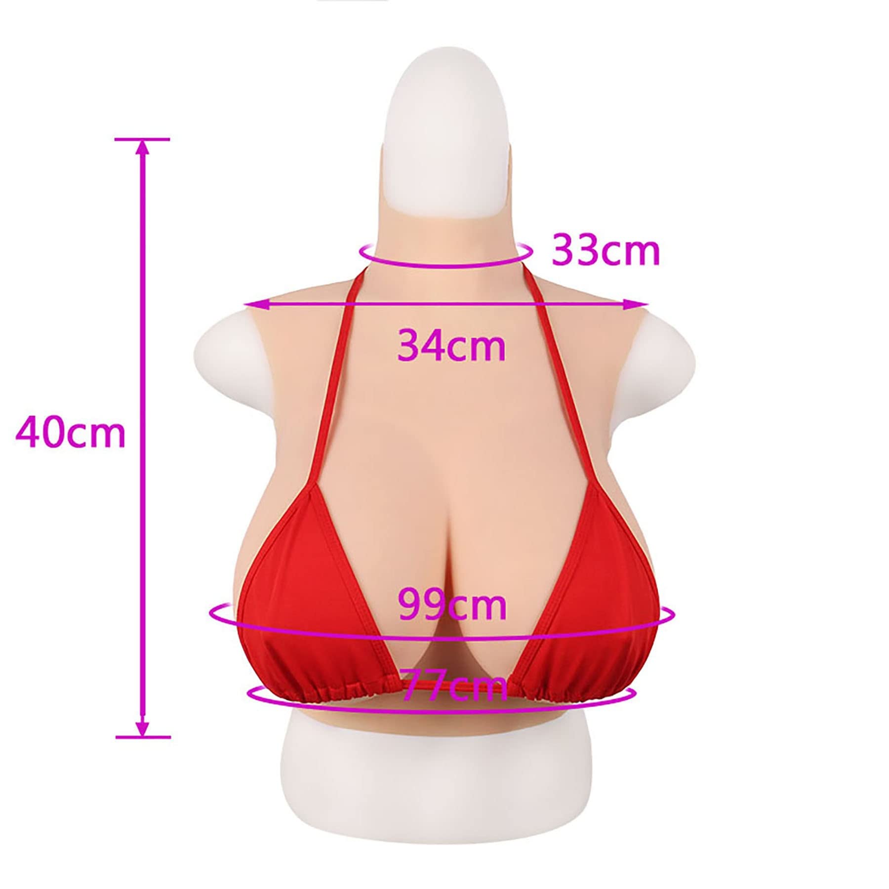 Amazon.co.jp: 高襟 揺れる可能 シリコンバスト B-Gカップ 人工乳房