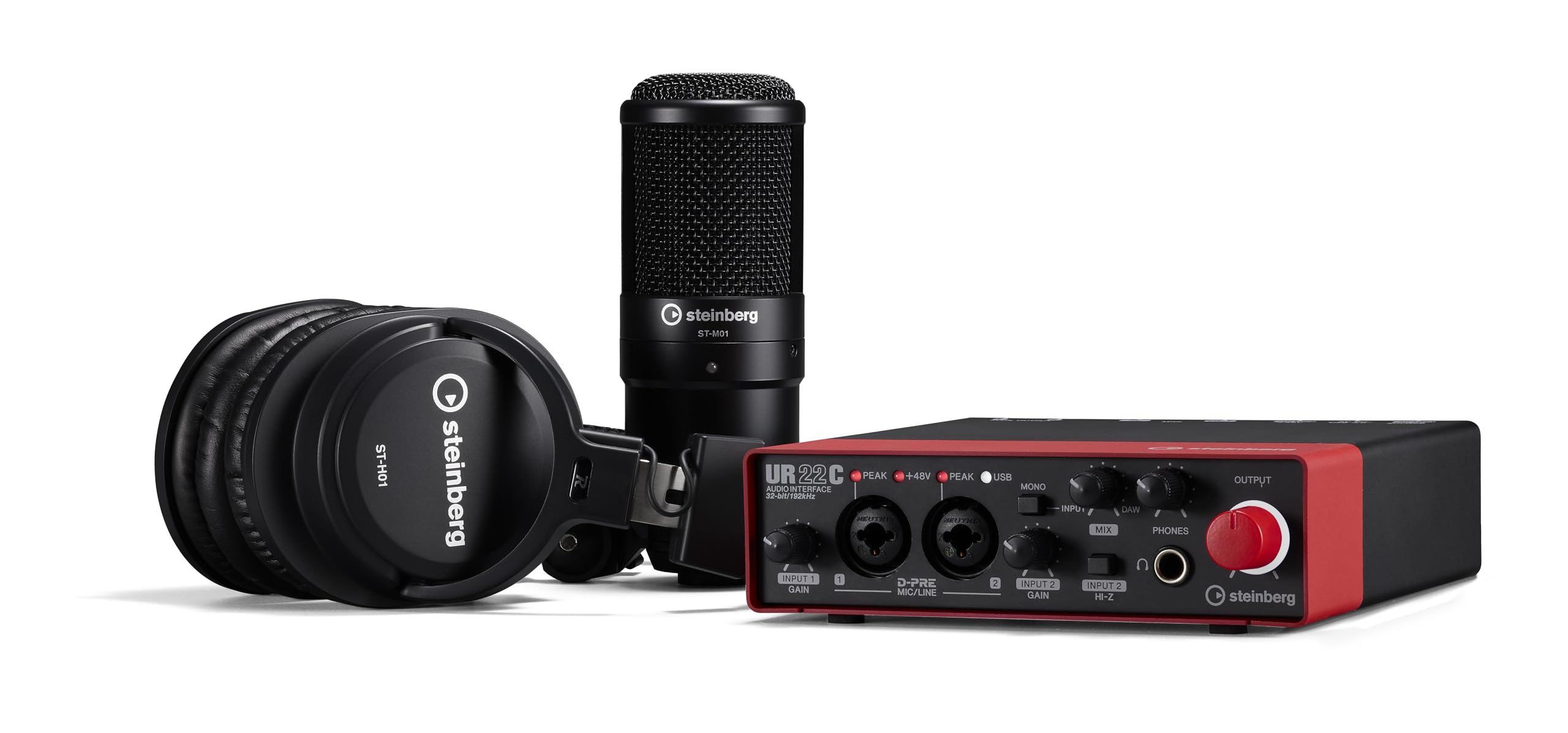 Amazon.com: Steinberg UR22C Recording Pack With Mic & Headphones