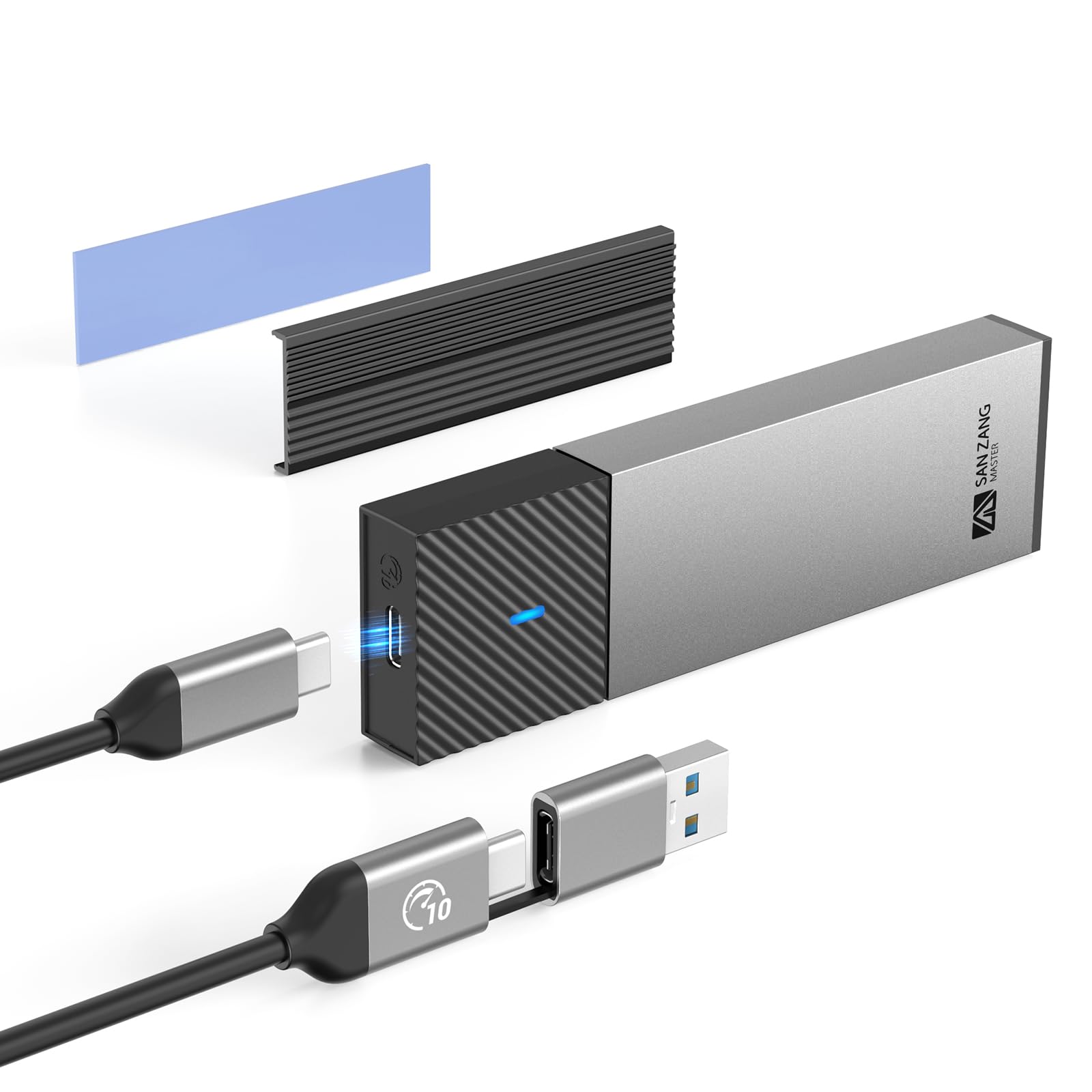 Amazon.co.jp: SAN ZANG MASTER M.2 SSD 外付けケース 工具不要 NVMe