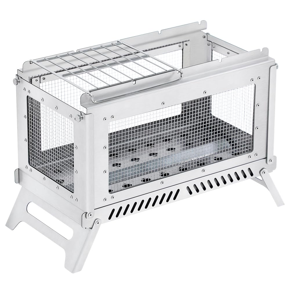 Amazon | Soomloom四面メッシュパネル焚き火台四方向メッシュウォール