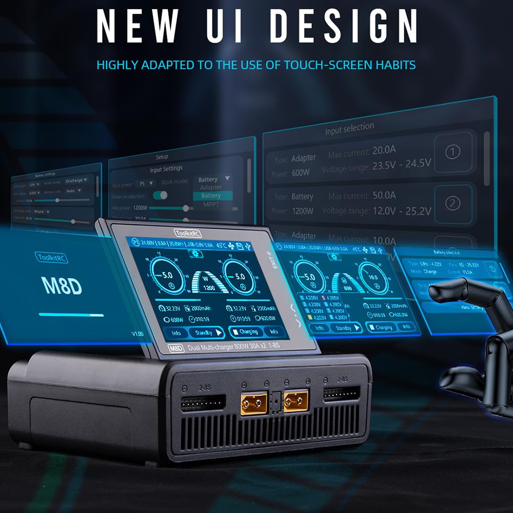 Amazon | XBERSTAR For ToolkitRC M8Dデュアルチャンネルバランス充電