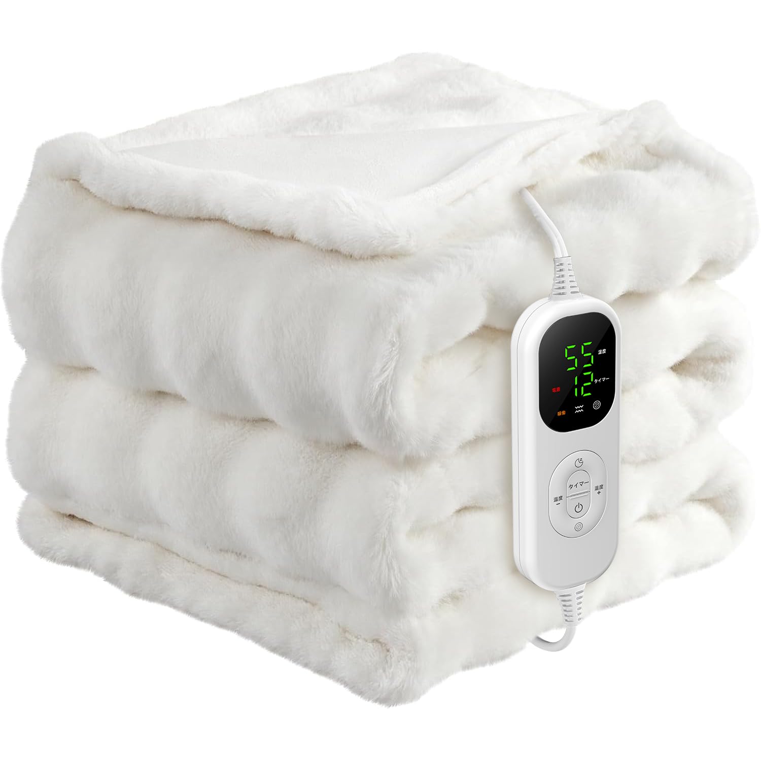 Amazon.co.jp : 電気毛布 掛け 敷き 190×130cm 【55℃自動ダニ駆除&睡眠