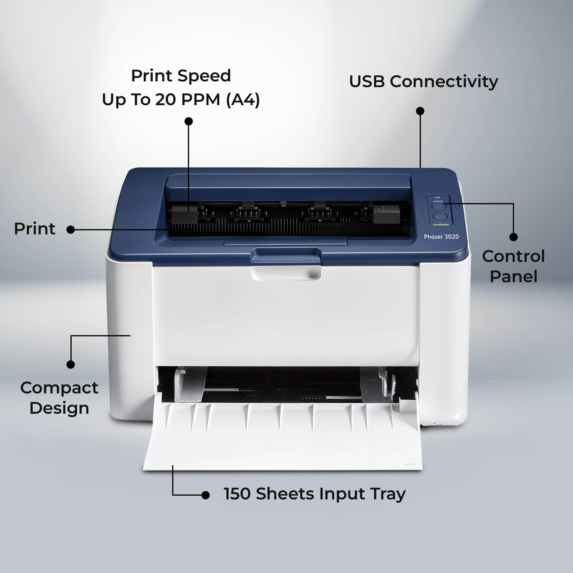 XEROX 3020V_BI Tek Fonksiyonlu Lazer Yazıcı : Amazon.com.tr