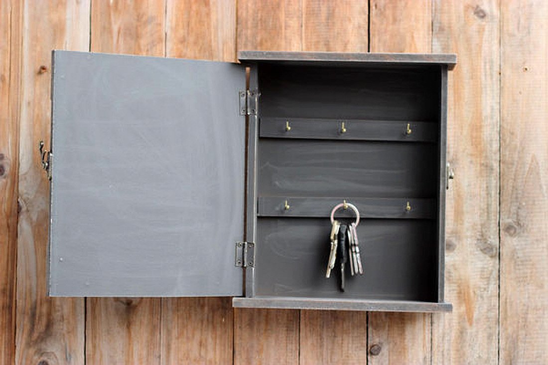 Amazon.co.jp: ビンテージ 木製 キーボックス アンティーク 壁掛け 鍵